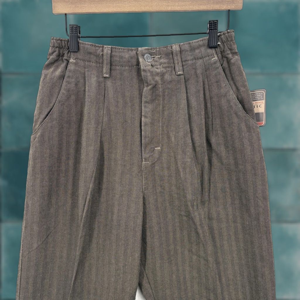 Lee Lee Pants Womens 10 Short Brown Herringbone Side Elastic Wrinkle Free Tapered Size 32" / US 10 / IT 46 - 1 Thumbnail