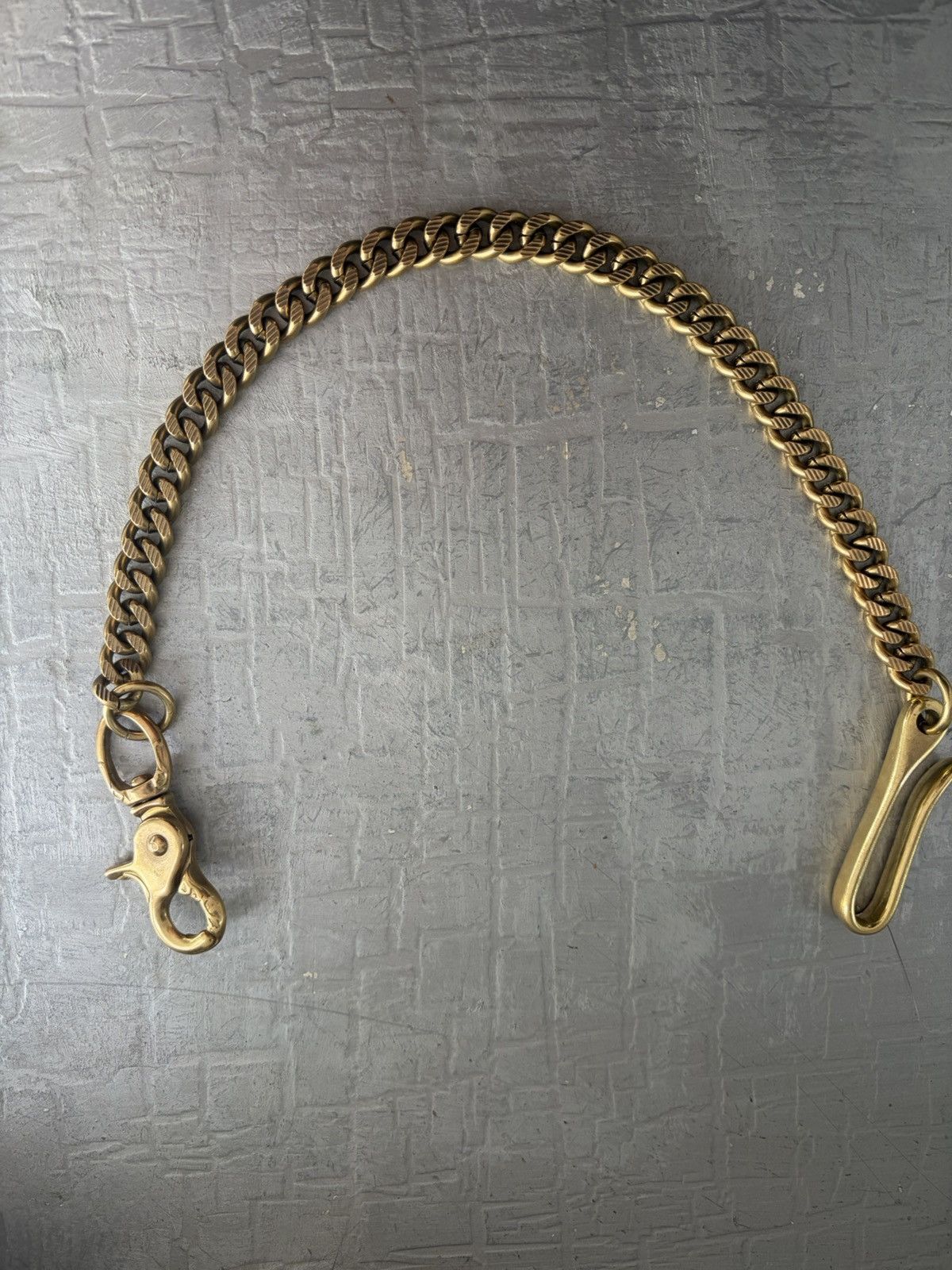 Handmade 12 inch brass trucker wallet chain