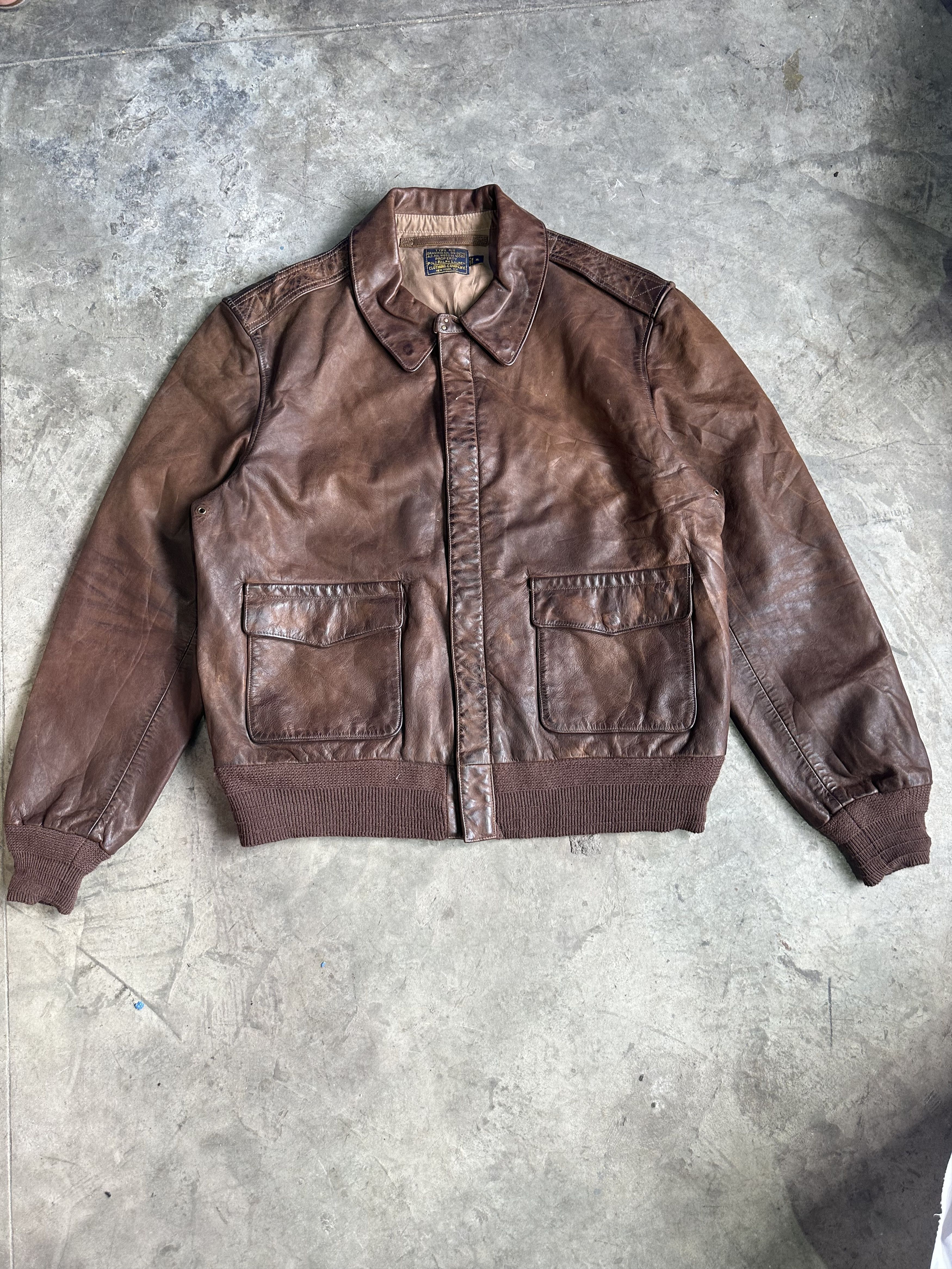 Polo Ralph Lauren × Vintage Polo Ralph Lauren Type A-2 Leather