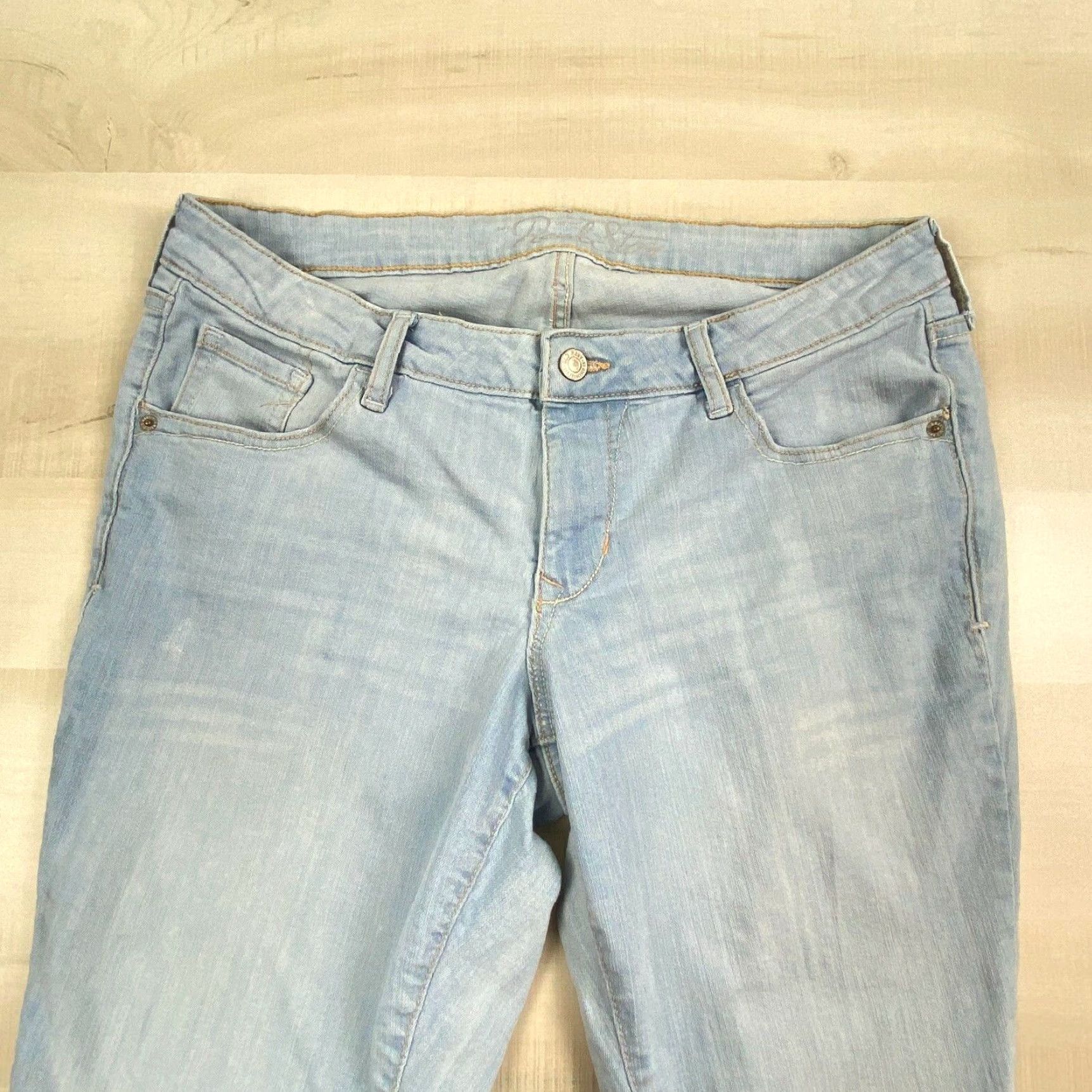 Old Navy Old Navy Rockstar Skinny Jeans 16 Blue Mid Rise Stretch Women's Size 38" / US 16 / IT 52 - 2 Thumbnail