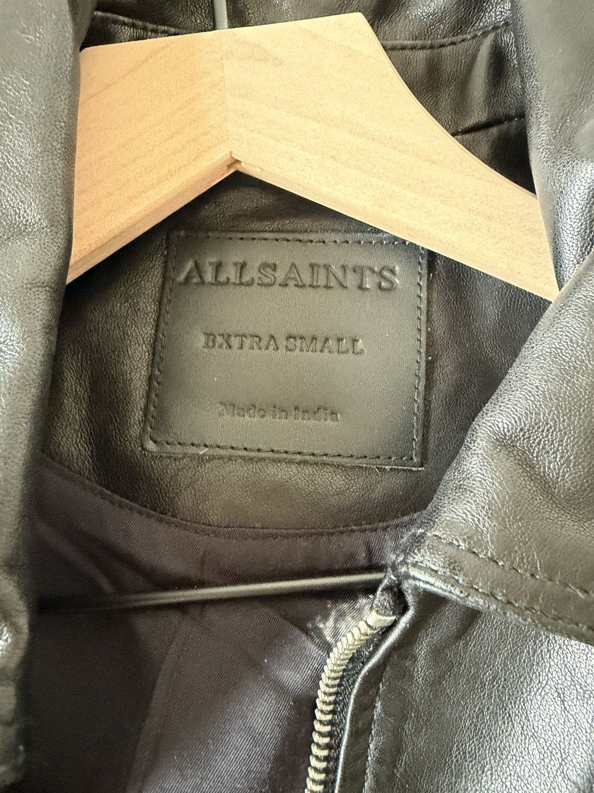Allsaints Allsaints - Tune cropped zip up leather jacket Size US XS / EU 42 / 0 - 4 Thumbnail