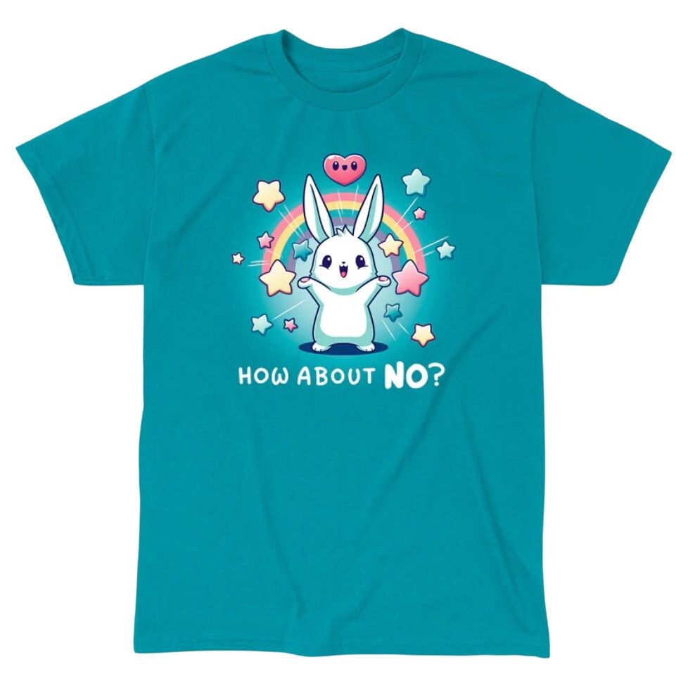 Other Tee Turtle How About No? Bunny T-Shirt in Blue, Size S Size S / US 4 / IT 40 - 1 Preview