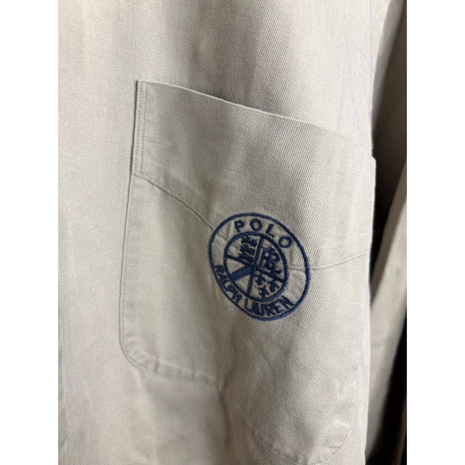 Ralph Lauren Ralph Lauren Oxford Shirt Mens M Khaki Button Long Sleeve Pocket Logo Vintage Shirt Size US M / EU 48-50 / 2 - 3 Thumbnail