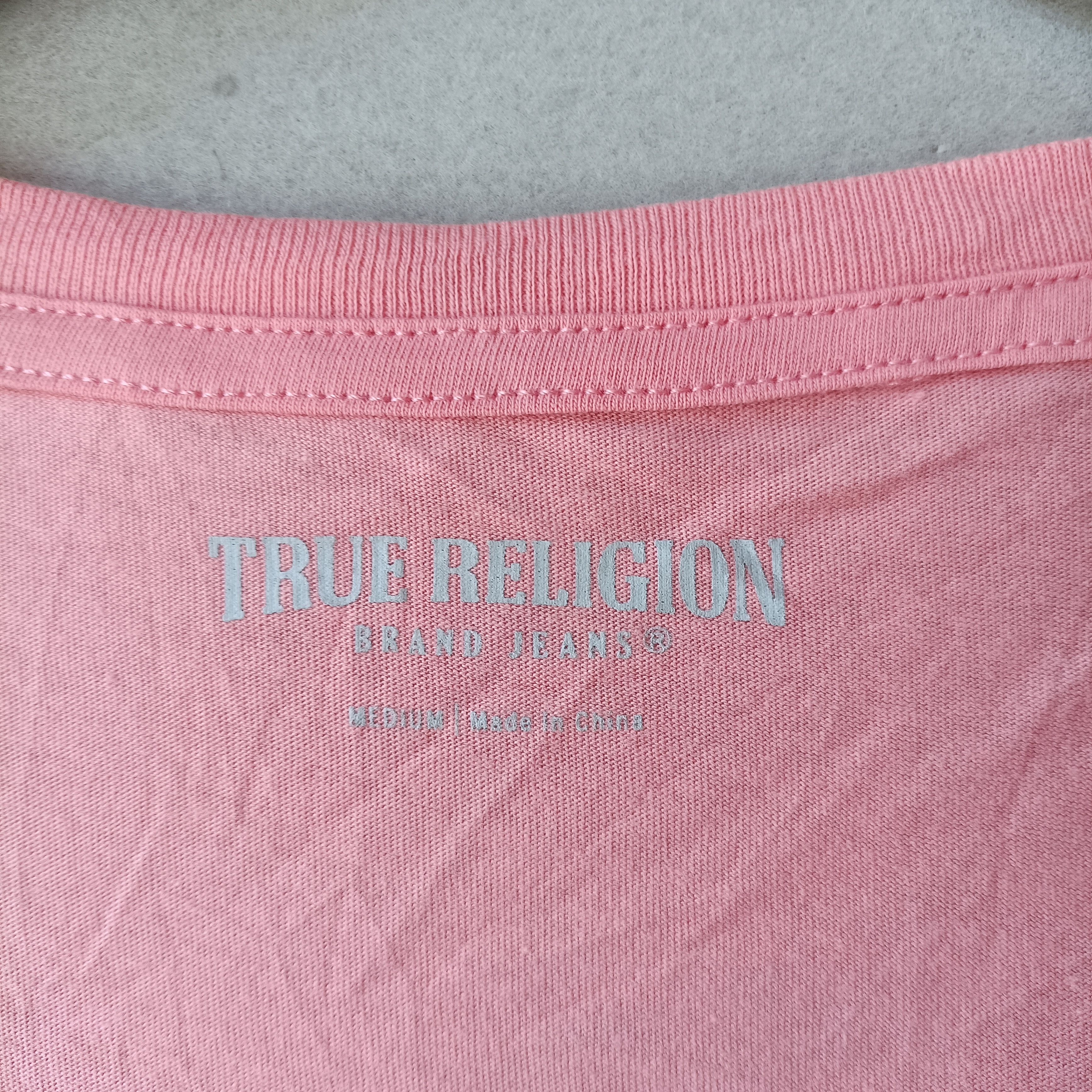 True Religion True Religion Foil Slim Vneck Shirt Pink baby tee y2k 2000s Size S / US 4 / IT 40 - 7 Thumbnail