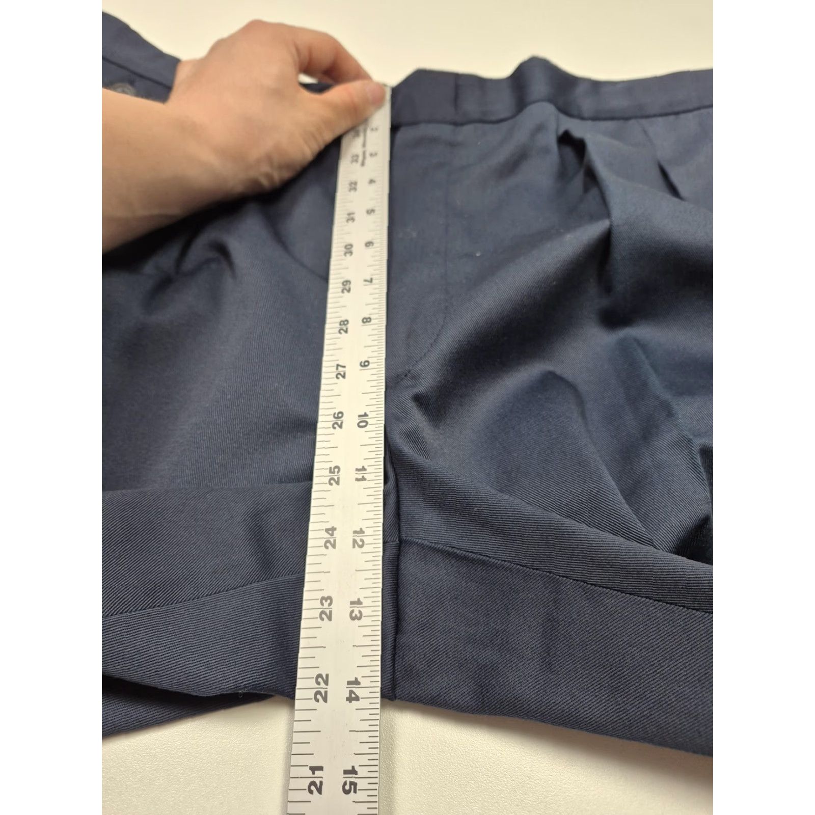 Vintage VTG Jaymar Sport Dress Pants Mens 38x36 Blue Poly Cotton Pleated Unhemmed USA Dress Pants Mens 38 Blue Size US 38 / EU 54 - 7 Thumbnail