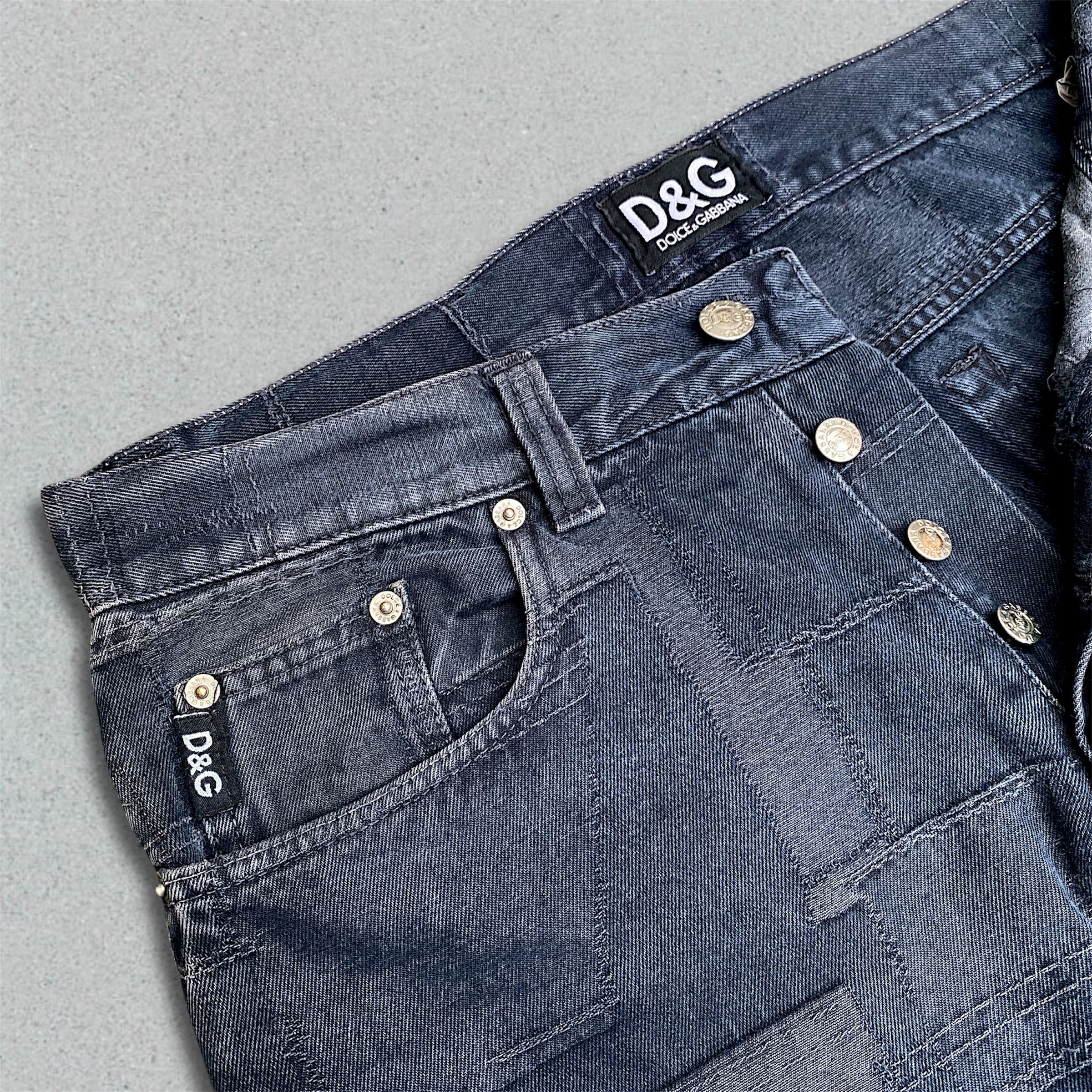 Dolce & Gabbana ARCHIVAL DOLCE & GABBANA PATCHWORK DESIGN DENIM PANTS Size US 32 / EU 48 - 3 Thumbnail