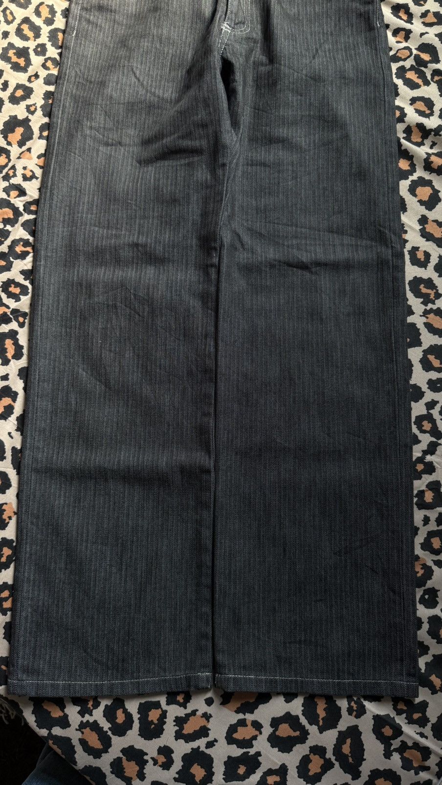 Tete Homme TETE HOMME Issey Miyake Japan Herringbone Twill Denim Grey Size US 31 - 2 Thumbnail