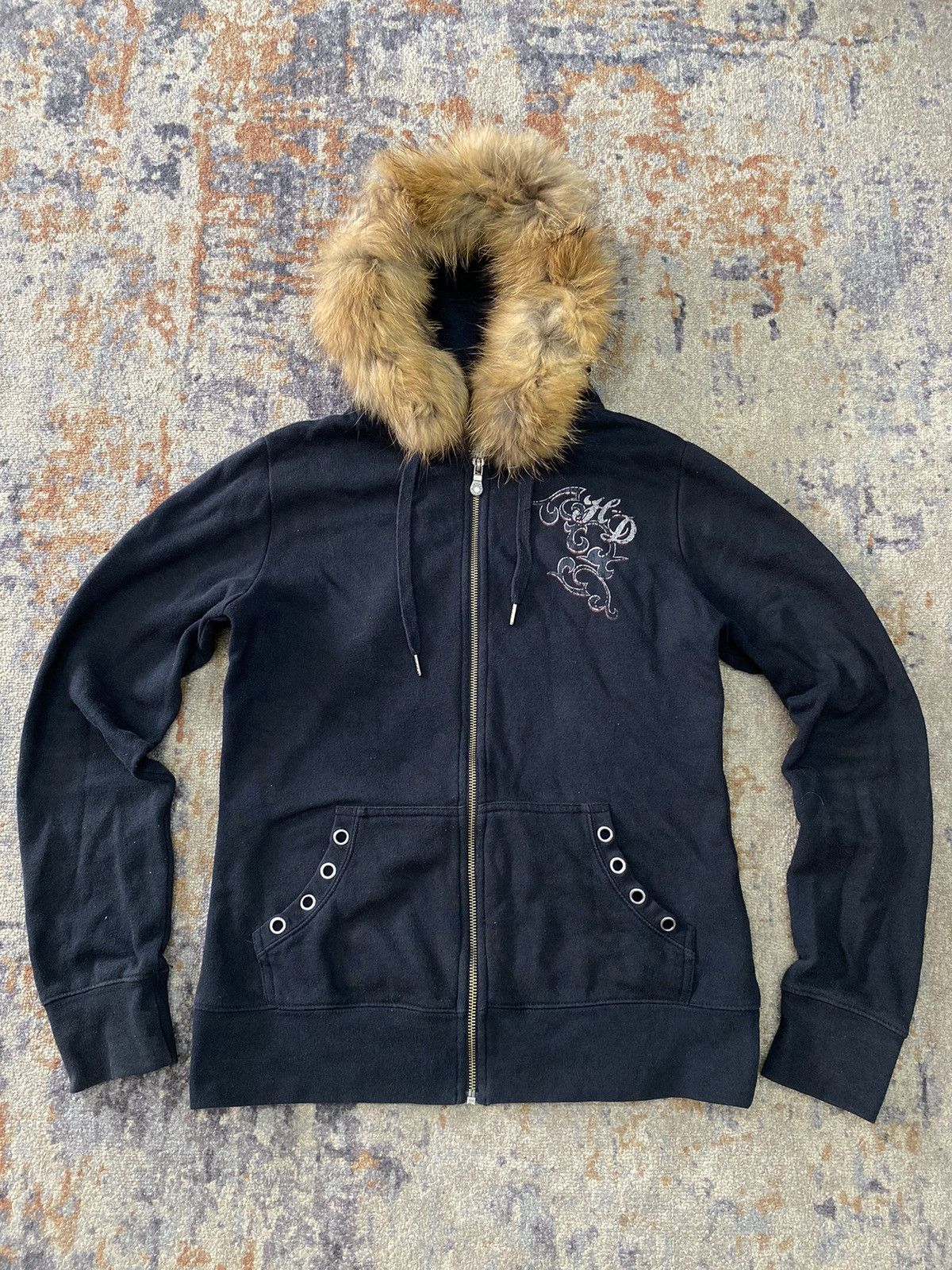 Harley Davidson × If Six Was Nine × Vintage Fur Hoodie studdet harley davidson Lgb Styled Size US M / EU 48-50 / 2 - 7 Thumbnail
