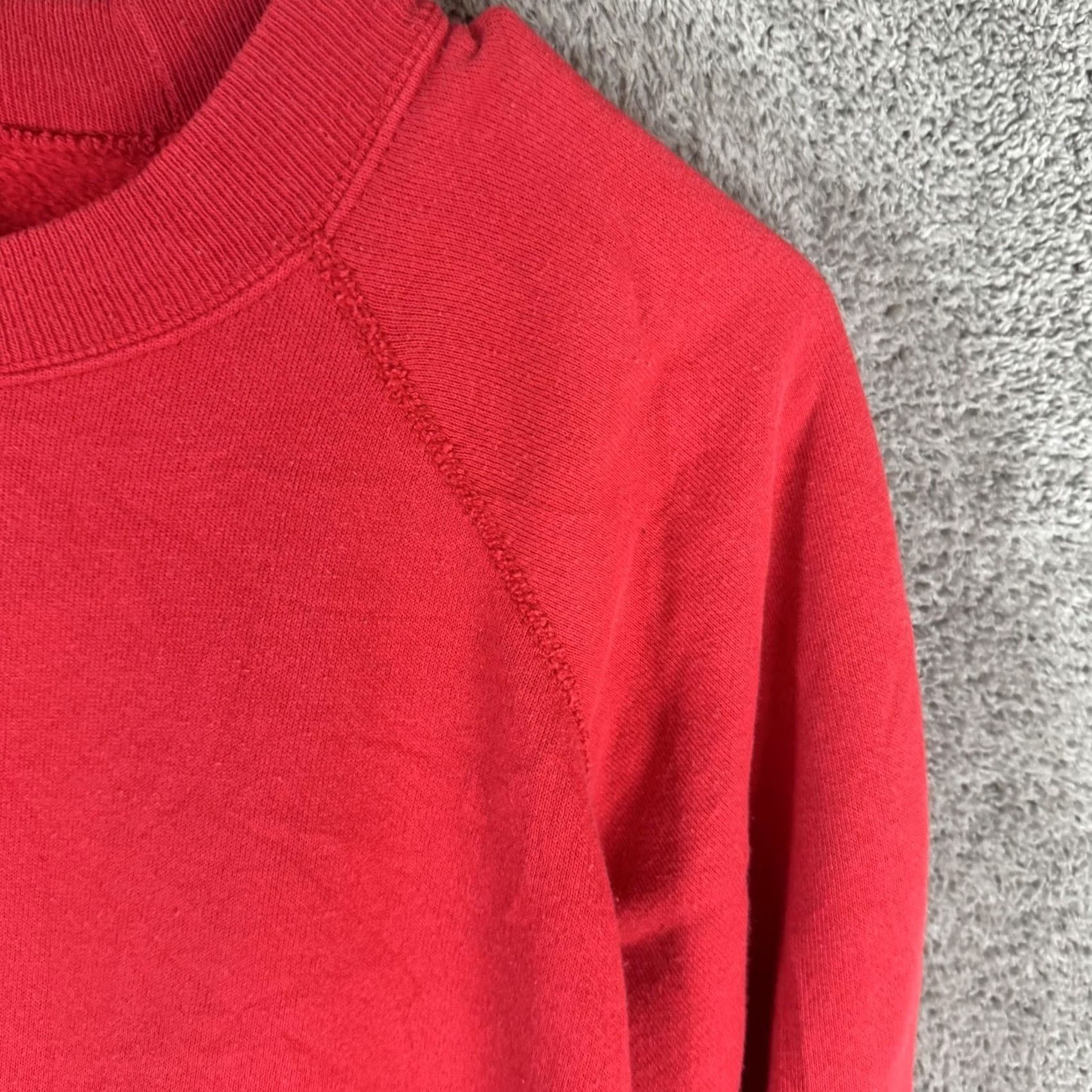 Hanes Hanes Her Way Sweatshirt Womens Large Red Raglan Crewneck Pullover USA Size L / US 10 / IT 46 - 4 Thumbnail
