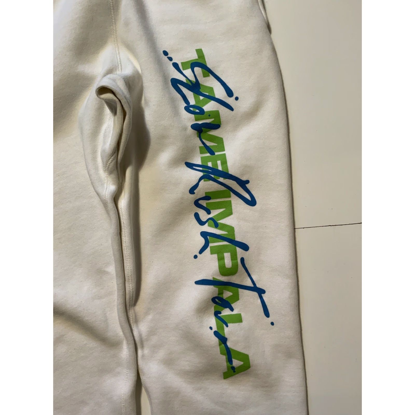 Vintage Tame Impala Slow Rush Tour Official Band Merch Sweatpants Unisex Adults S White Psychedelic Rock Pants Size US 29 - 7 Thumbnail