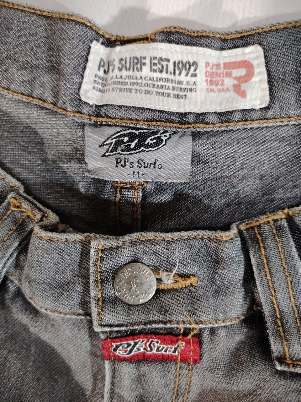 Japanese Brand ARCHIVAL Y2K PJ'S SURF "Dragon" Baggy Cargo Denim Size US 30 / EU 46 - 7 Thumbnail