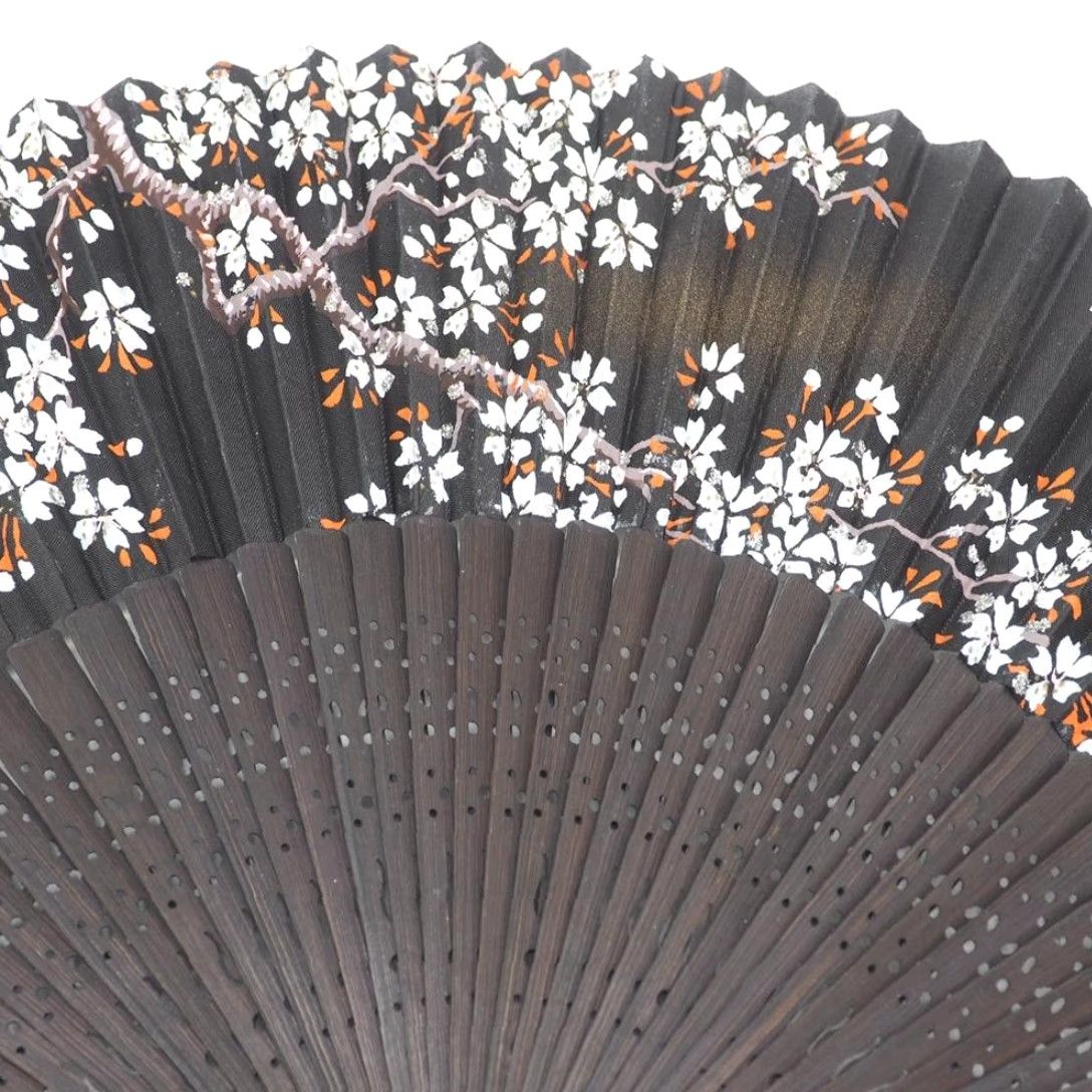 Vintage Vintage Ladies Plastic & Fabric Folding Fan Size ONE SIZE - 2 Thumbnail
