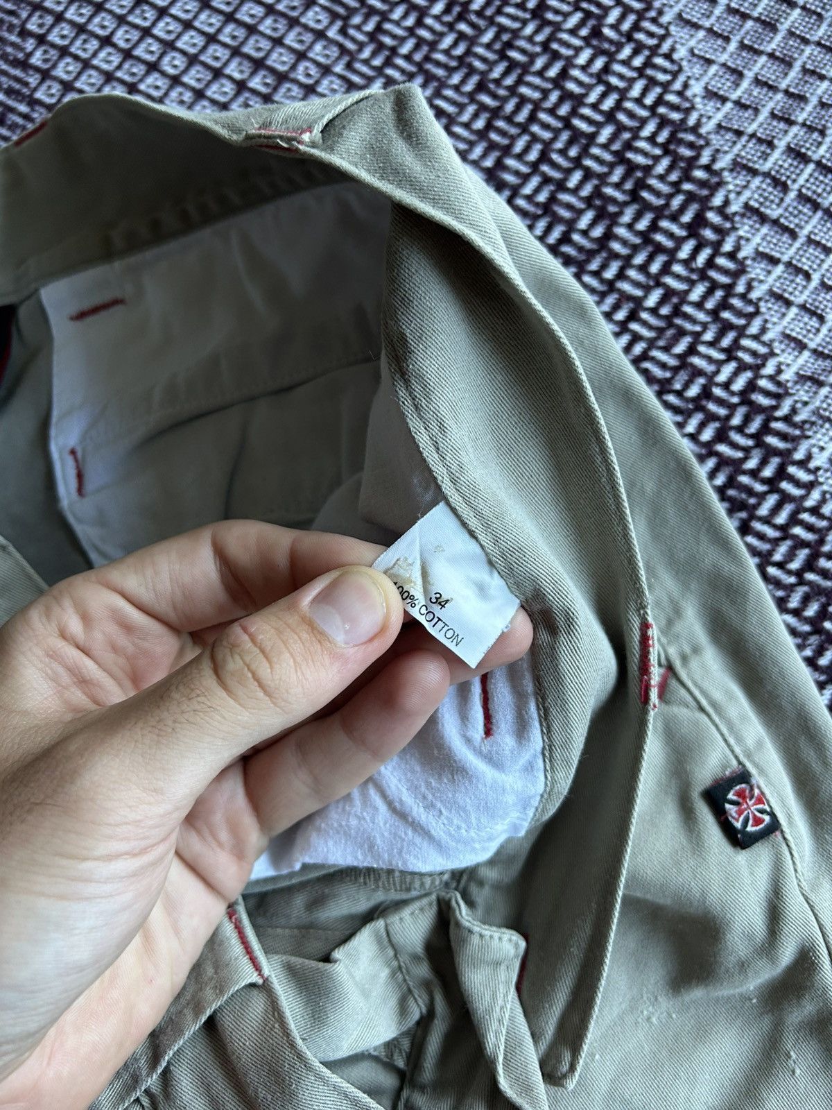Independent Truck Co. Vintage Independent Beige Rap Shorts Streetwear Style Sz 34 Size US 34 / EU 50 - 10 Thumbnail