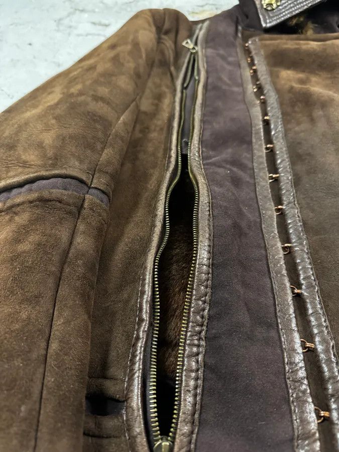 Roberto Cavalli 2000s Roberto Cavalli Fur Shearling Brown Leather Jacket Size US M / EU 48-50 / 2 - 11 Thumbnail