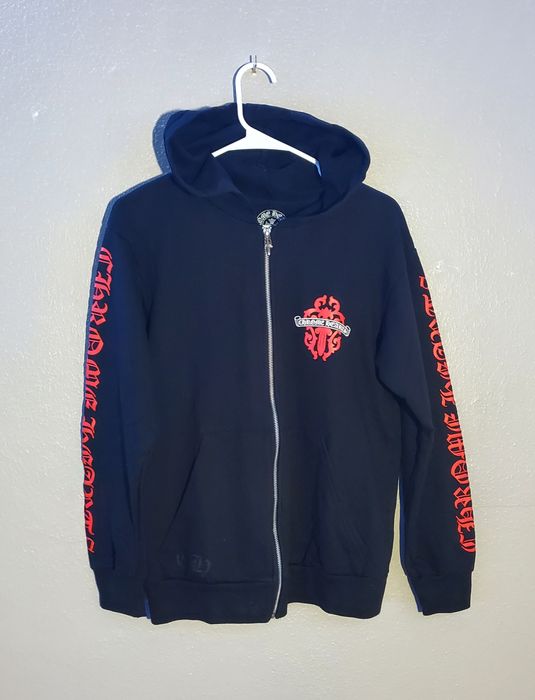 Chrome Hearts Chrome Hearts Zip Up Hoodie With Red Details | Grailed