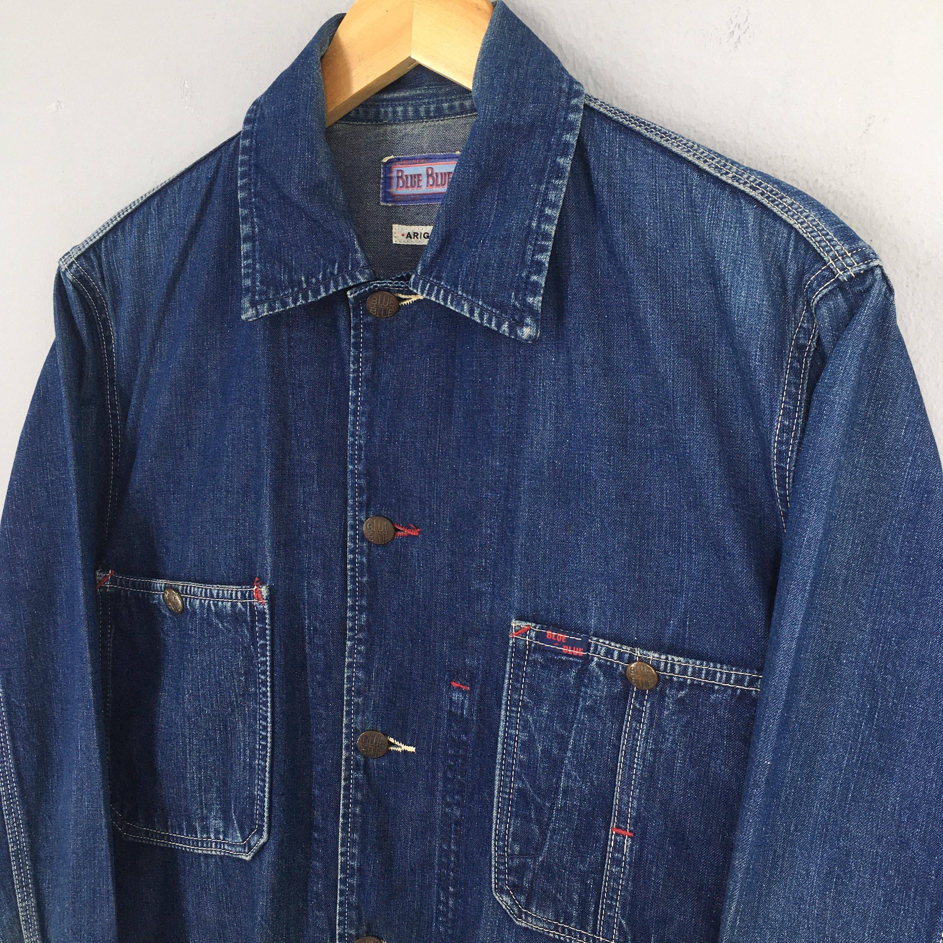 45rpm Vintage Blue Blue Japan Chore Denim Workers Jacket Medium Size US M / EU 48-50 / 2 - 3 Thumbnail