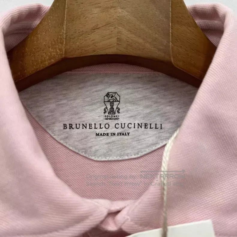 Brunello Cucinelli Brunello Cucinelli Pink Polo Short Sleeve Shirt Size L / US 10 / IT 46 - 4 Thumbnail