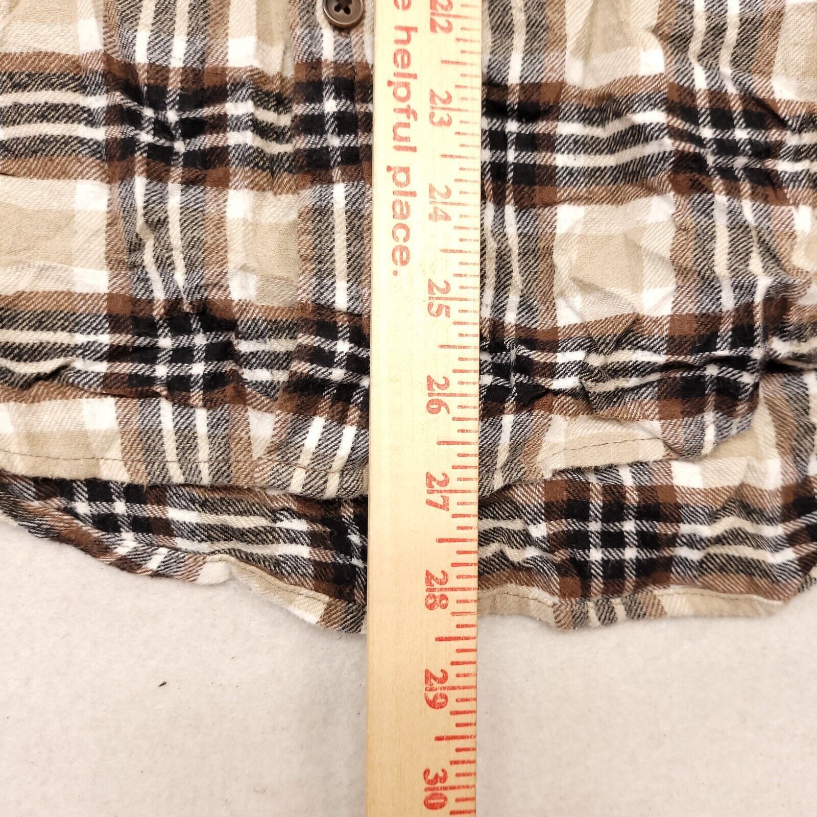 Croft & Barrow Croft & Barrow Tartan Flannel Shirt Mens Size Large L Beige Size US L / EU 52-54 / 3 - 8 Thumbnail