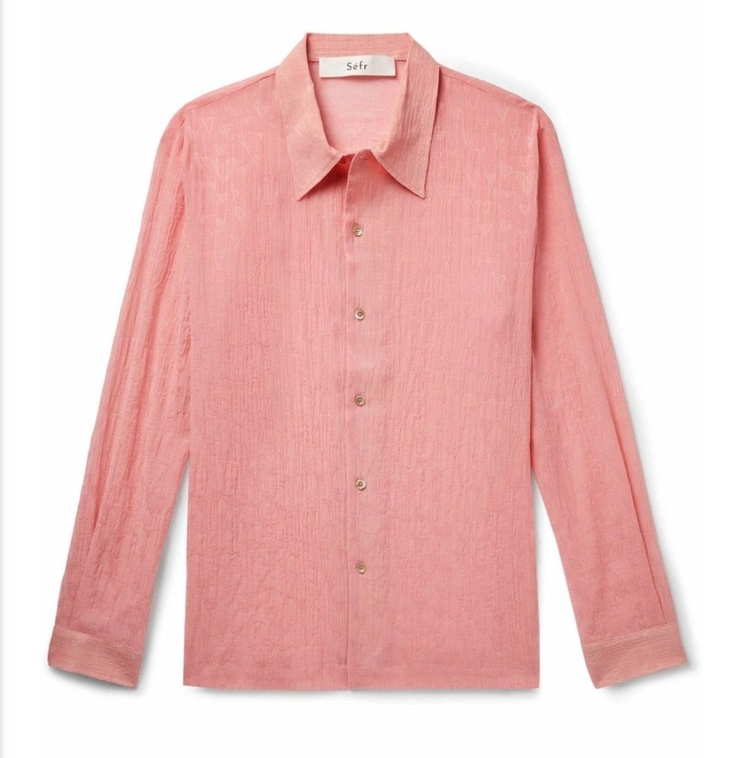 Sefr Jagou textured cotton-silk shirt Size US L / EU 52-54 / 3 - 1 Thumbnail