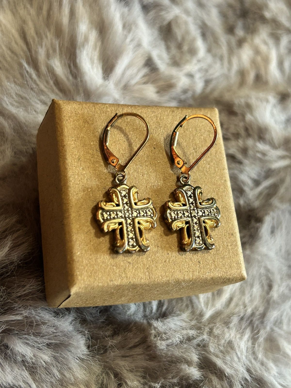 Vintage Vintage Ross Simons genuine diamond 925 cross earrings Size ONE SIZE - 2 Thumbnail