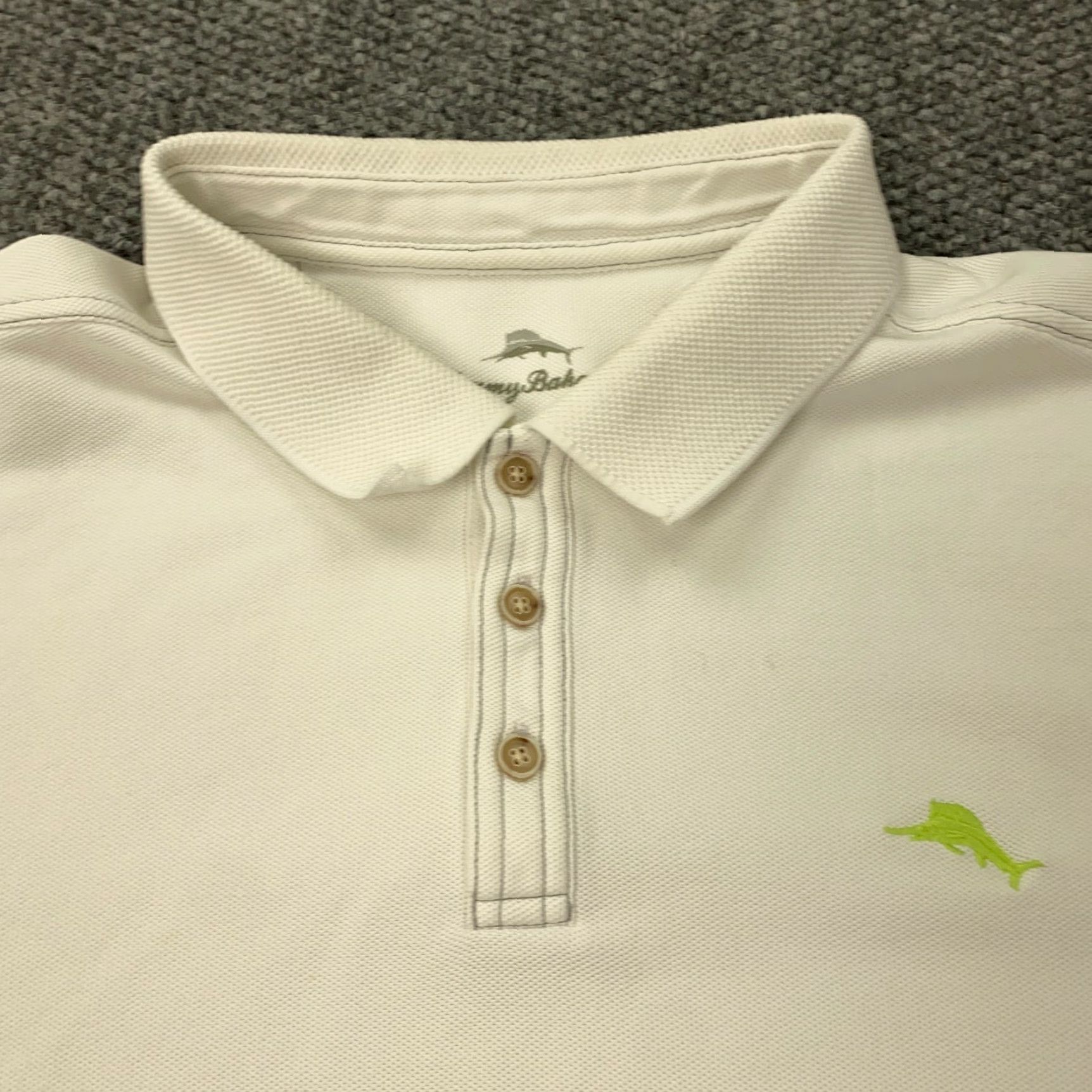 Tommy Bahama VINTAGE Tommy Bahama Polo Shirt Mens 2XL White Embroidered Size US XXL / EU 58 / 5 - 3 Thumbnail