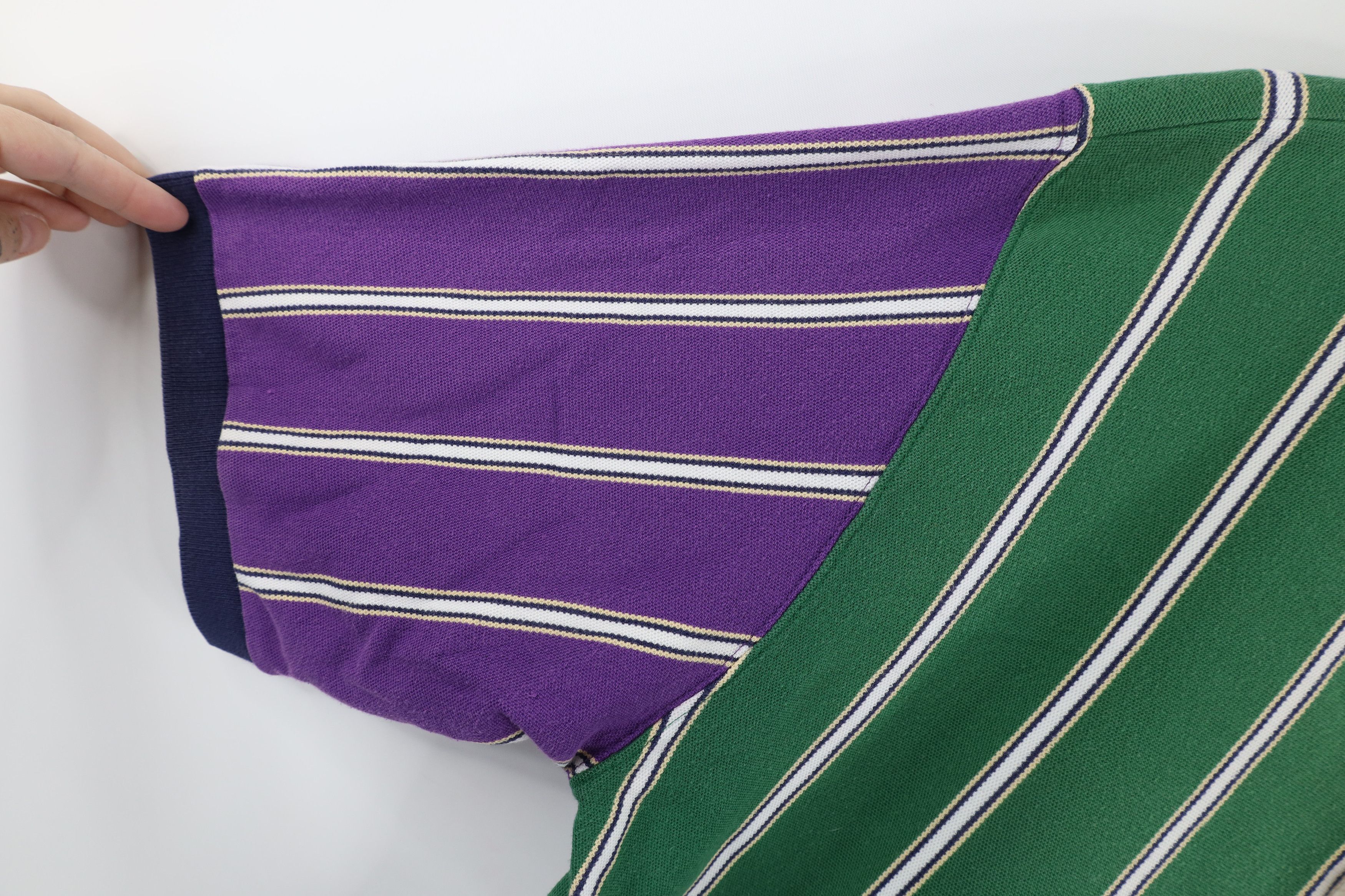 Ralph Lauren Vintage 90s Chaps Ralph Lauren Rainbow Striped Rugby Polo Size US L / EU 52-54 / 3 - 6 Thumbnail