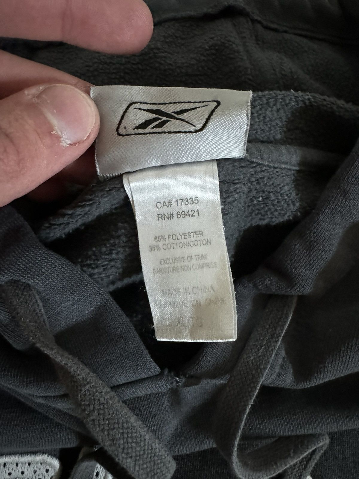 Reebok Reebok Grey and White Logo Pullover Hoodie Size US XXL / EU 58 / 5 - 8 Thumbnail