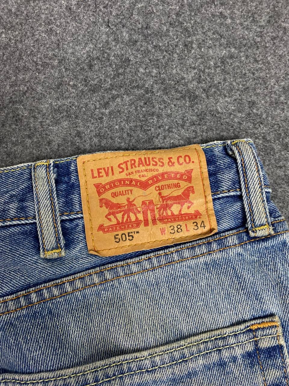 Levi's levis 505 relaxed fit denim nice design Size US 39 - 6 Thumbnail
