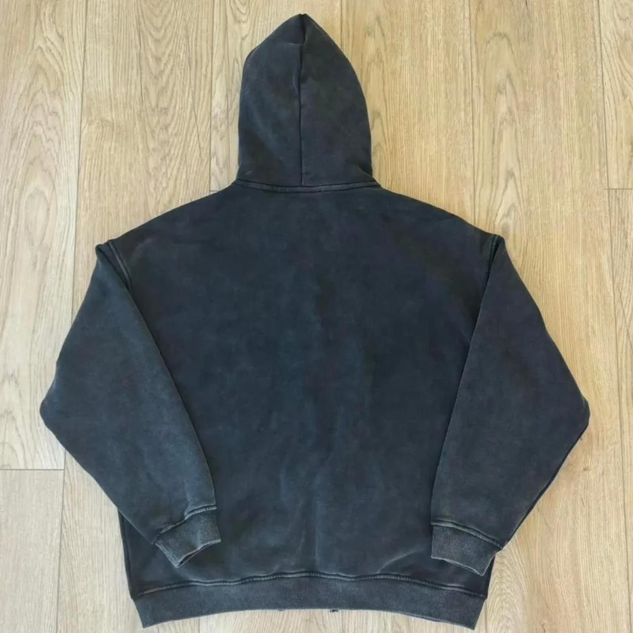 Other Faded Black Double Zip Up Hoodie Size US L / EU 52-54 / 3 - 2 Thumbnail