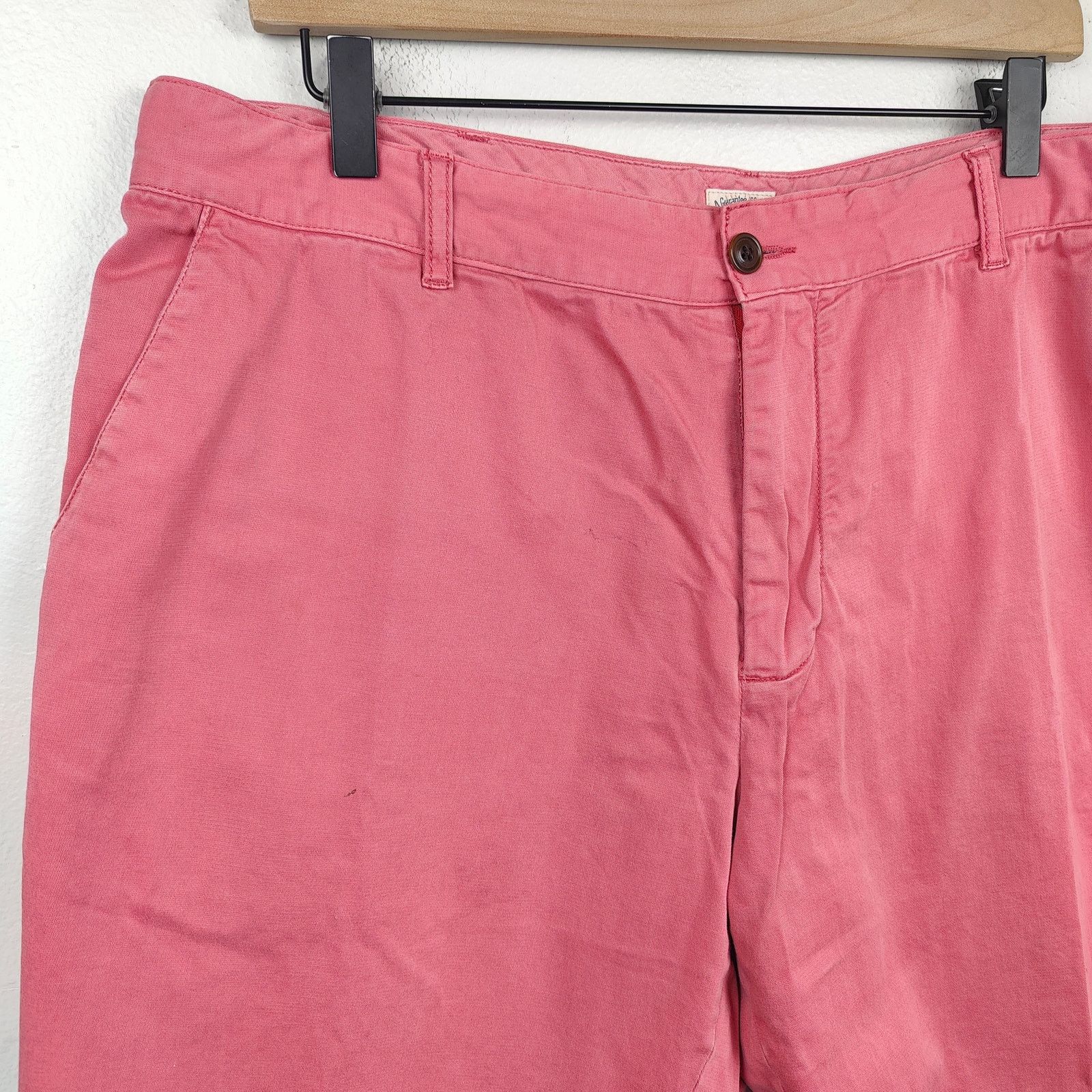 Faherty Faherty Chino Shorts Mens 36 Coral Pink Cotton Stretch 9" Size US 36 / EU 52 - 2 Thumbnail