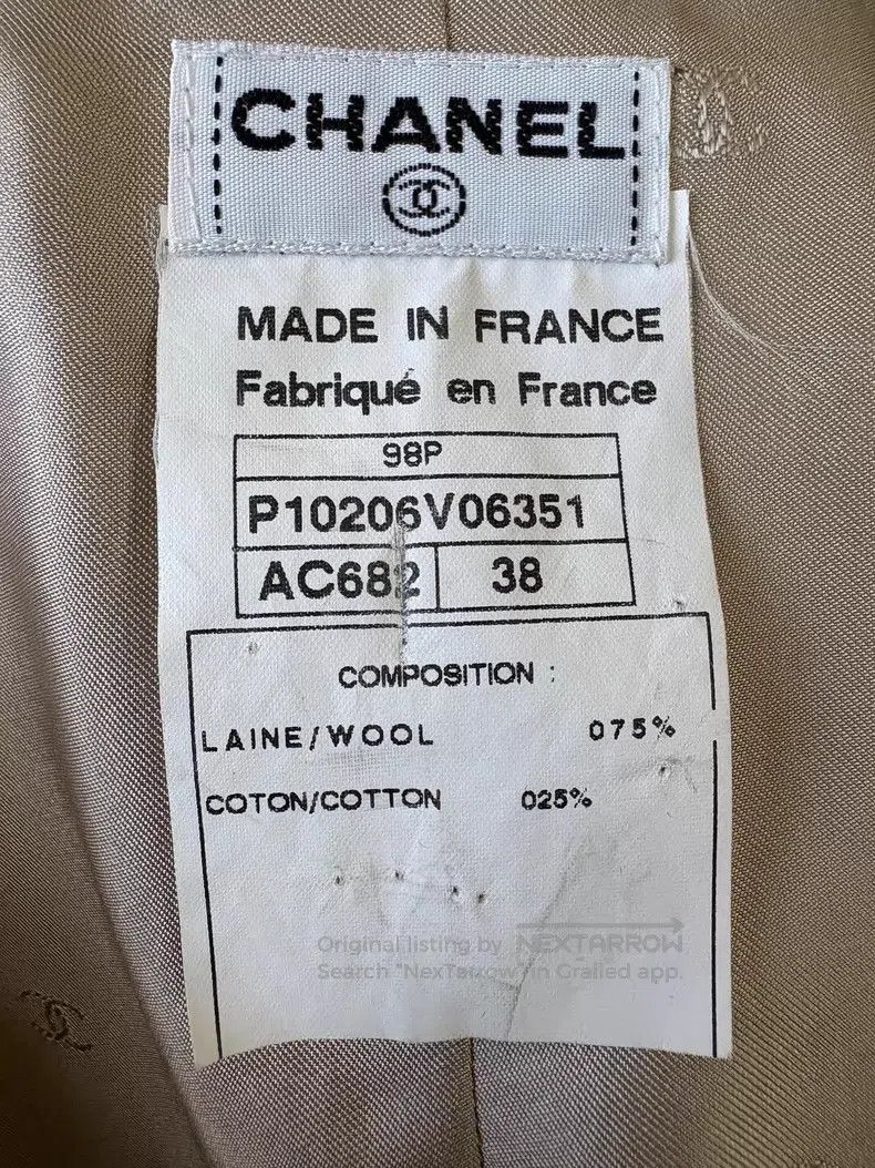 Chanel Chanel Light-colored lapel medium-length windbreaker jacke Size XS / US 0-2 / IT 36-38 - 8 Thumbnail