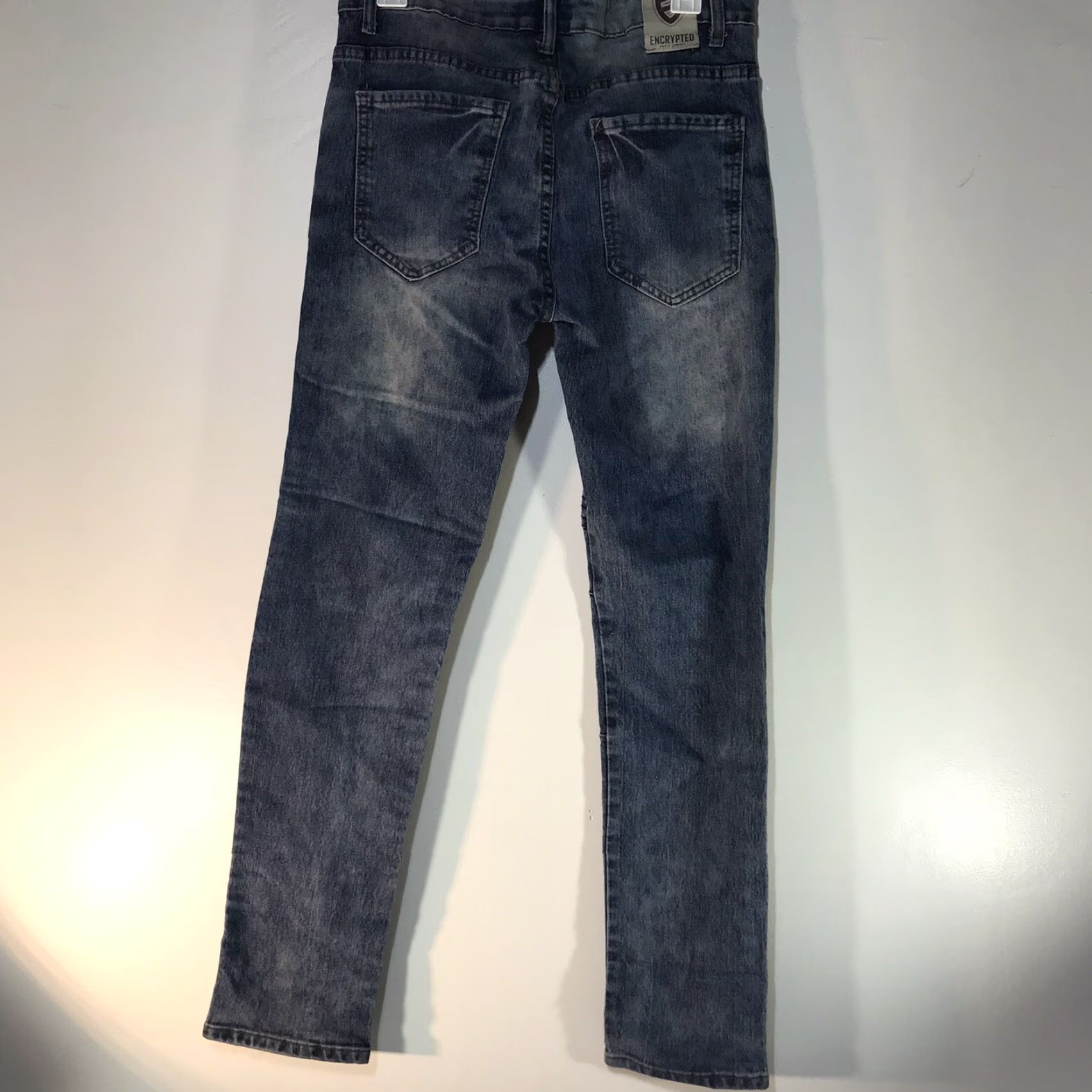 Vintage SkinnyJeans Encrypted Skinny Jeans Mens Size 32X32 Blue Acid Wash Hip Hop 90s Size US 32 / EU 48 - 5 Thumbnail