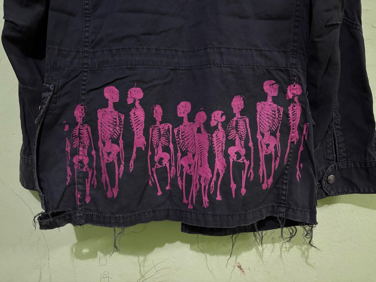 Hysteric Glamour VTG Hysteric Glamour Jacket too Fucked To Dunk skeleton Size US S / EU 44-46 / 1 - 15 Thumbnail