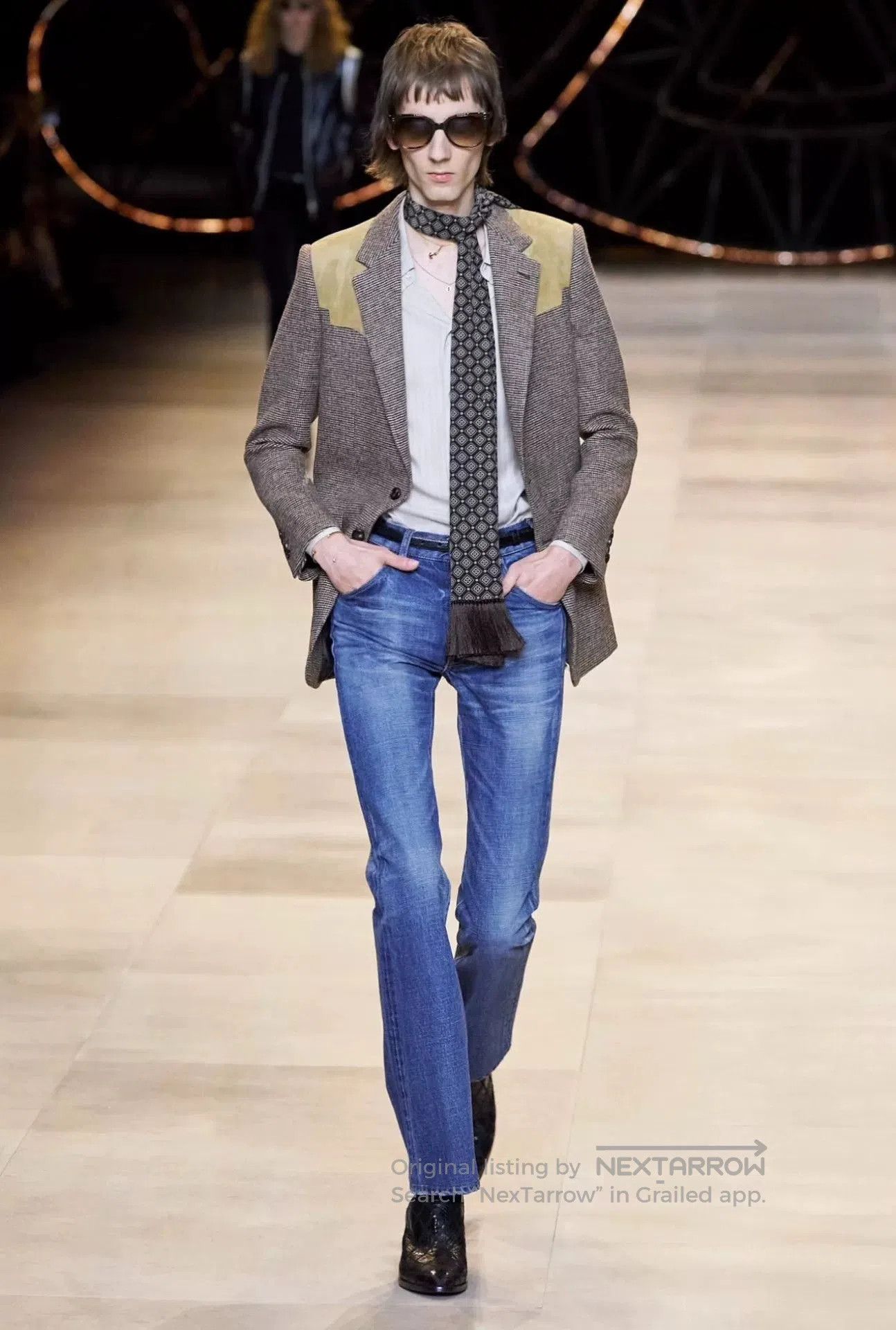 Celine celine gray snowflake check leather blazer. Size US L / EU 52-54 / 3 - 6 Thumbnail