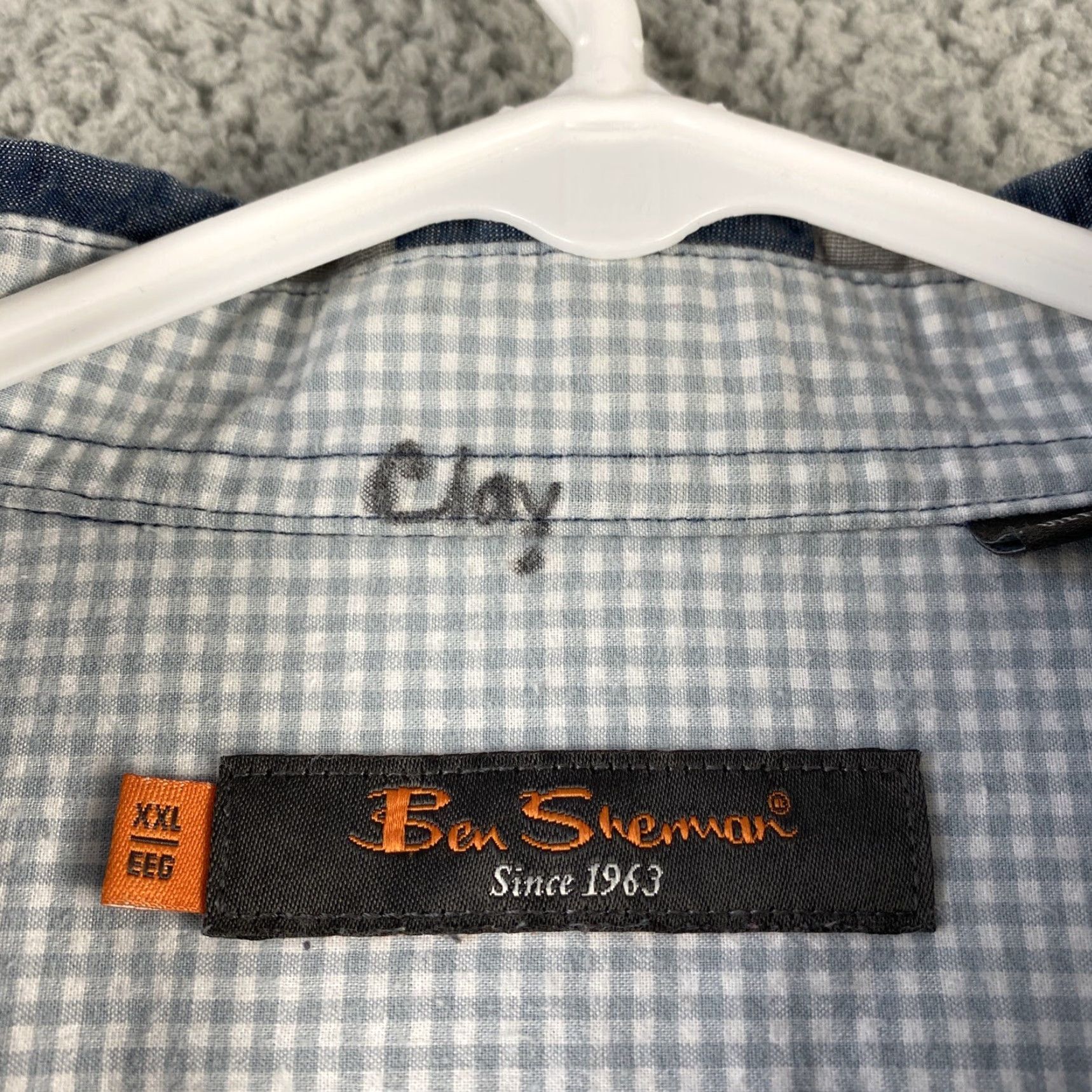 Ben Sherman Ben Sherman Button Down Shirt Men's Size 2XL 100% Cotton Long Sleeve 49-7 / Dress Shirt | Button-Down Collar / Athletic Fit | Blue / Regular | Men Size US XXL / EU 58 / 5 - 3 Thumbnail
