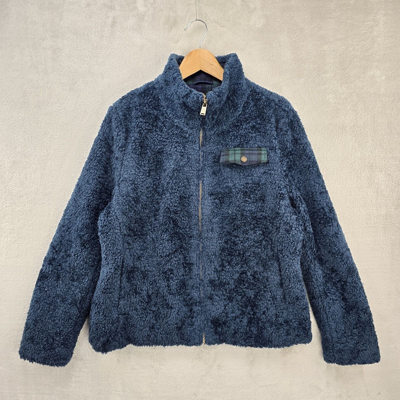 Pendleton Pendleton Sherpa Fleece Jacket Womens Large Dark Blue Fuzzy Size L / US 10 / IT 46 - 2 Thumbnail