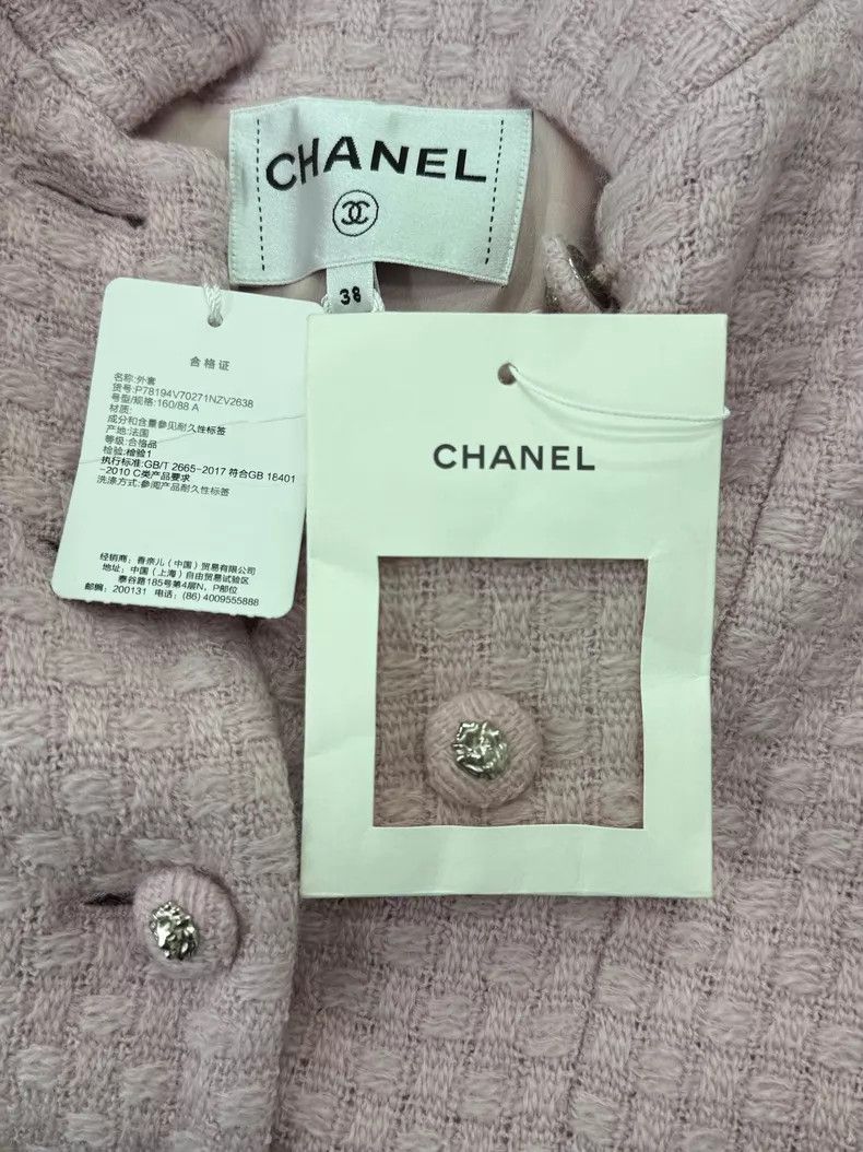 Chanel Chanel Pink tweed coat Size XS / US 0-2 / IT 36-38 - 4 Thumbnail