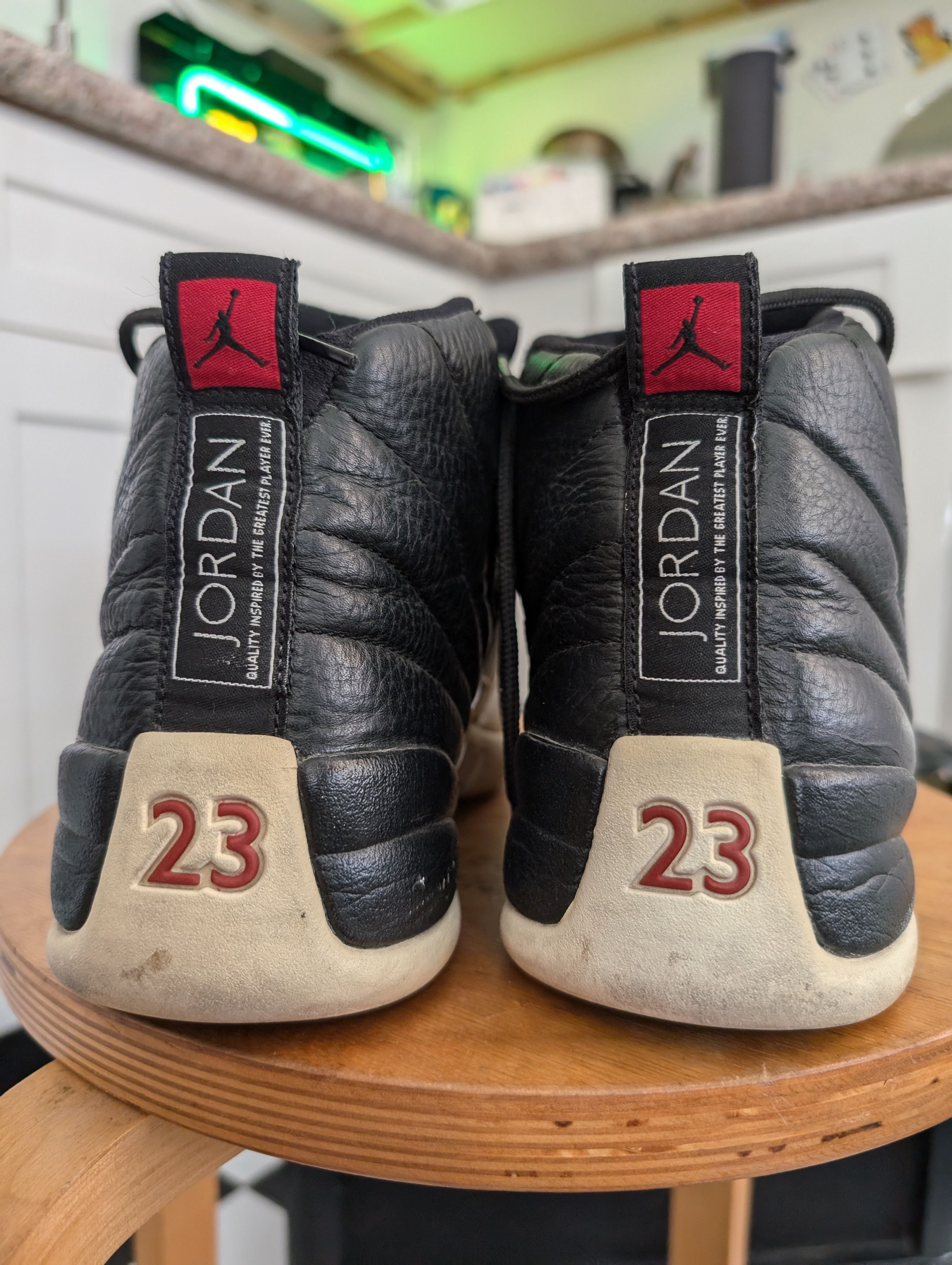 Jordan Brand Air Jordan 12 Playoffs Retro Black White (2003) Size US 10.5 / EU 43-44 - 3 Thumbnail