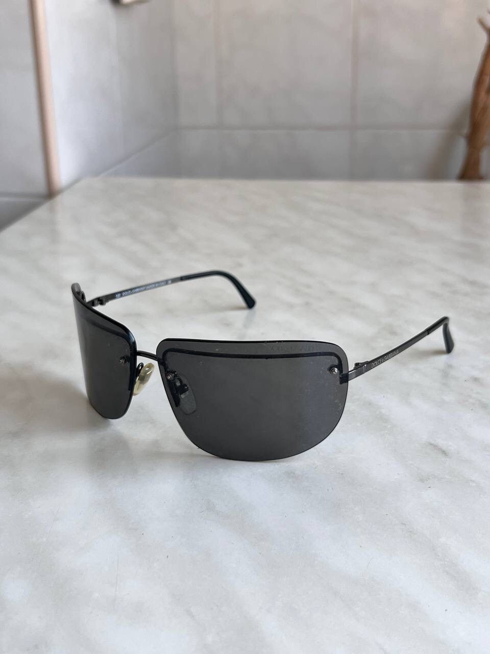 Dolce & Gabbana Dolce & Gabbana Y2K Mask Sunglasses Black Eyewear Used Size ONE SIZE - 14 Thumbnail