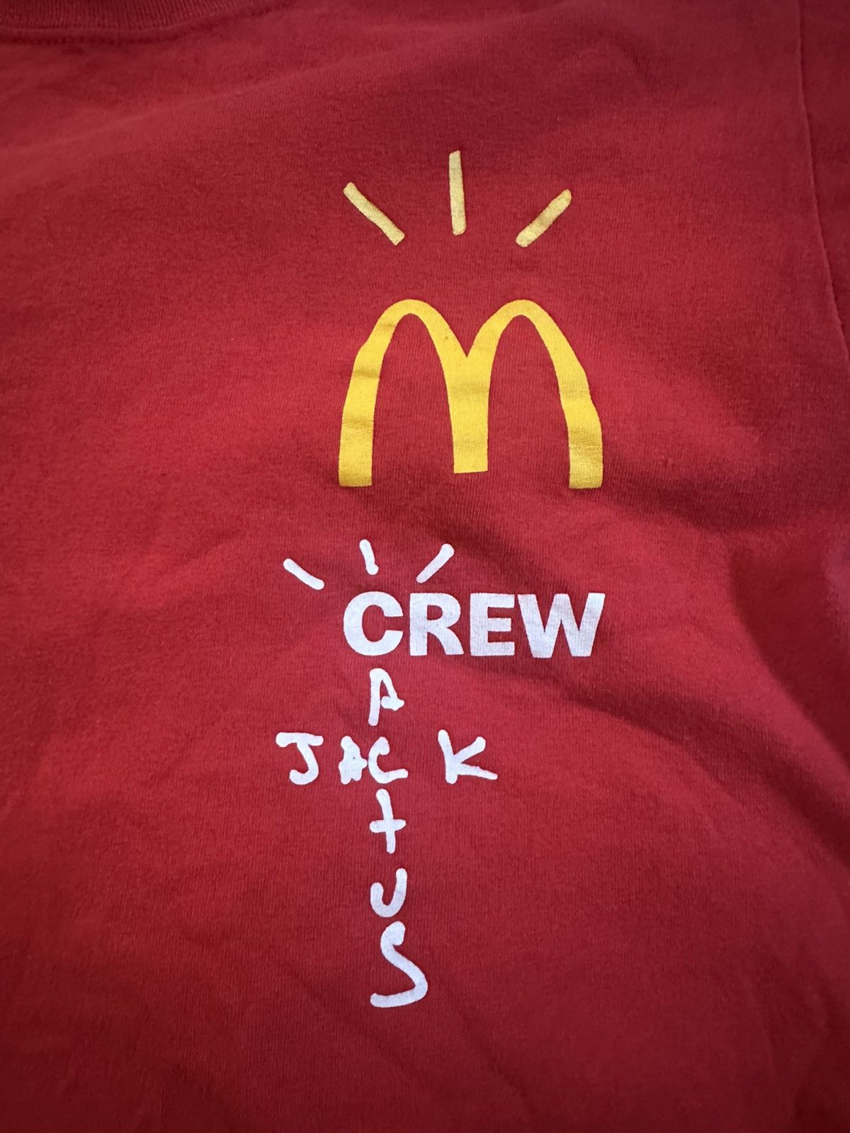 Travis Scott Cactus Jack x McDonald’s Crew T Shirt Size US M / EU 48-50 / 2 - 2 Thumbnail