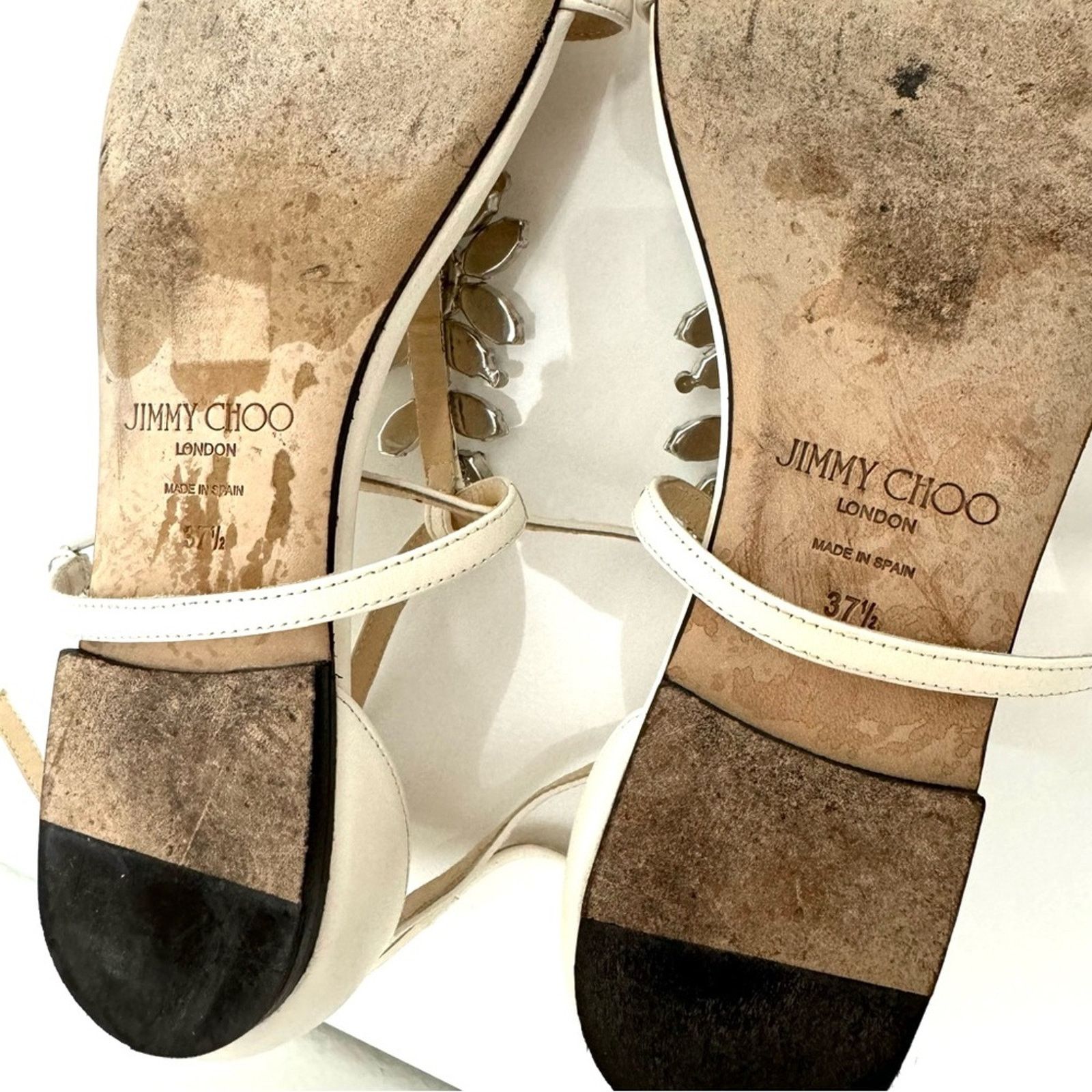 Jimmy Choo JIMMY CHOO Averie Embellished Leather Sandals, Size 37,5 Size US 7 / IT 37 - 10 Thumbnail