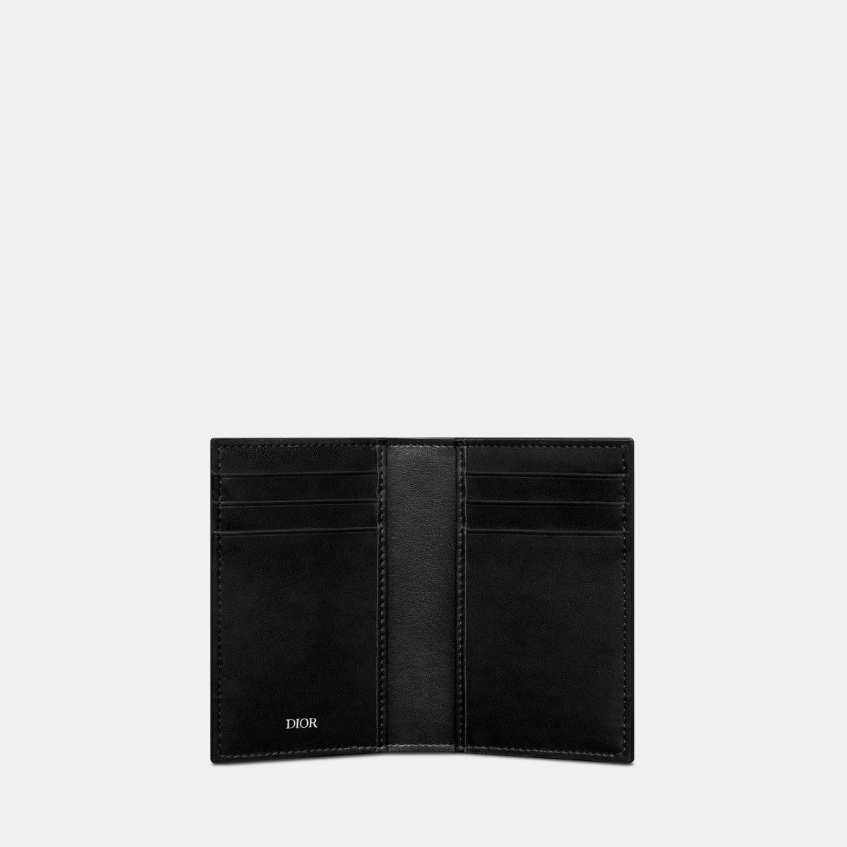 Dior o1bcso1str0126 Size:OS/Vertical Bifold Card Holder in Black Size ONE SIZE - 3 Thumbnail