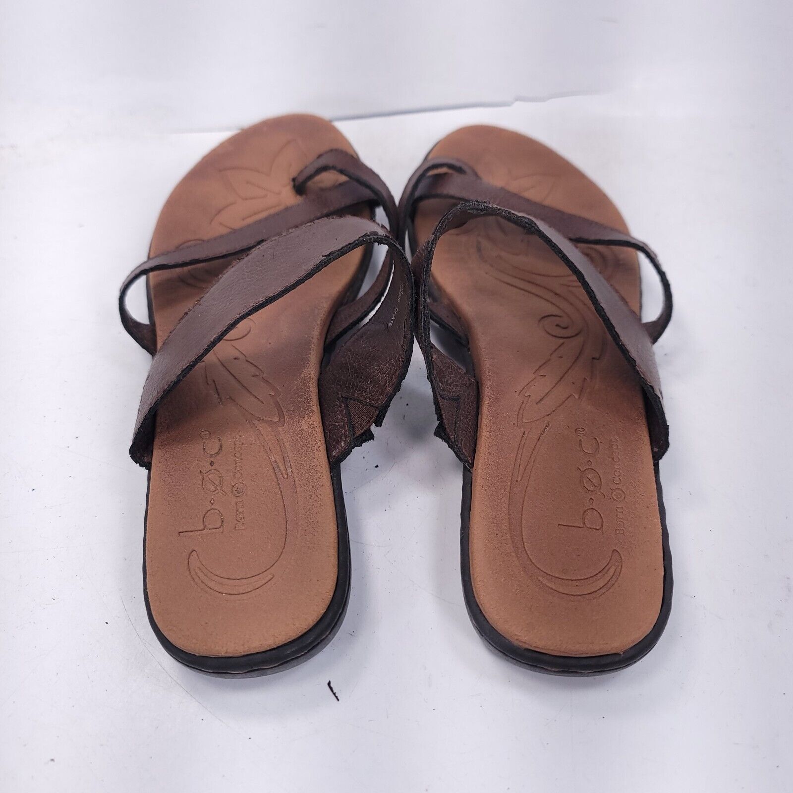 Born Born boc Leather Thong Sandal Womens Size 8 C54206 Brown Size US 8 / IT 38 - 3 Thumbnail