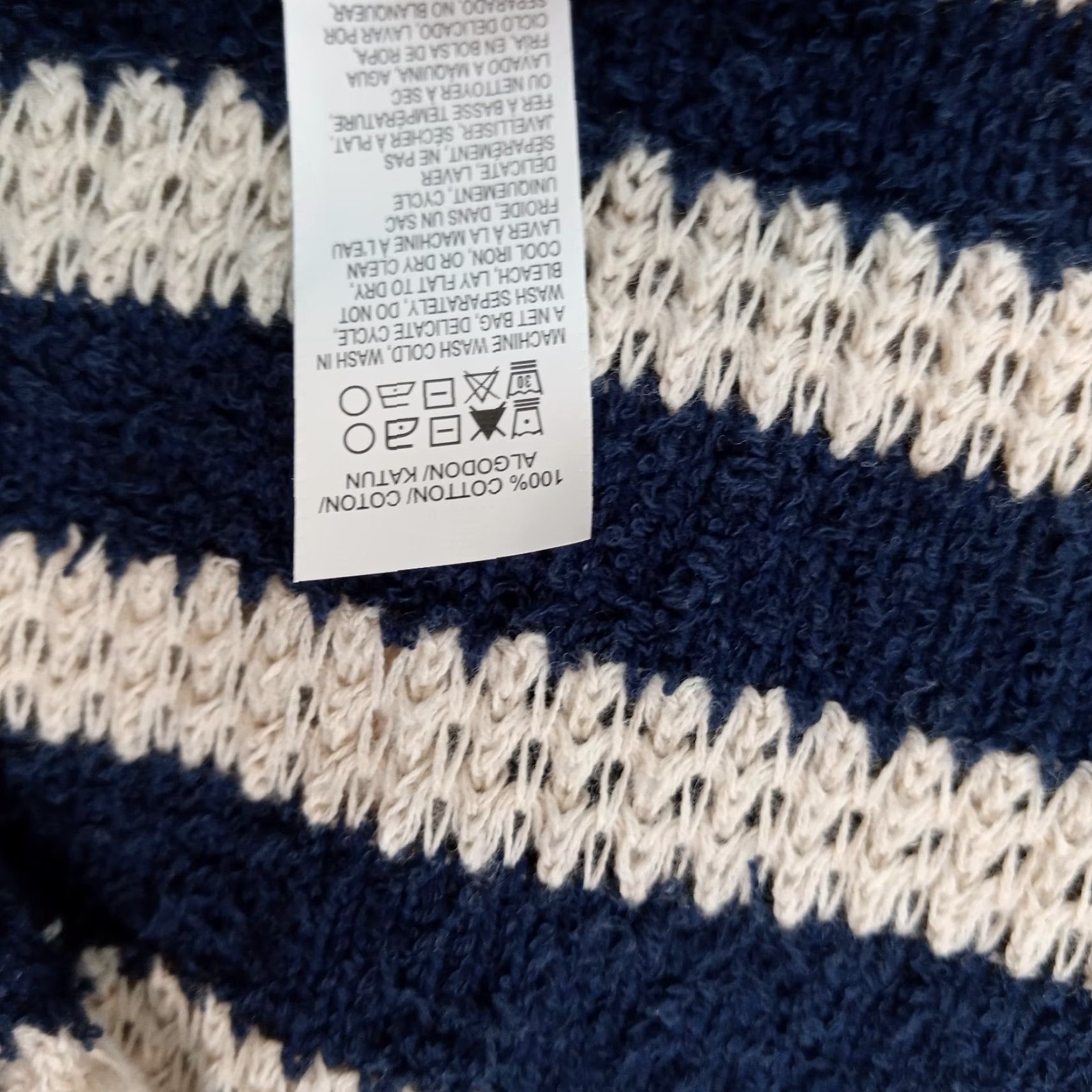 Lucky Brand Lucky Brand Blue Striped Open Front Cardigan Sweater Womens Small Size S / US 4 / IT 40 - 7 Thumbnail