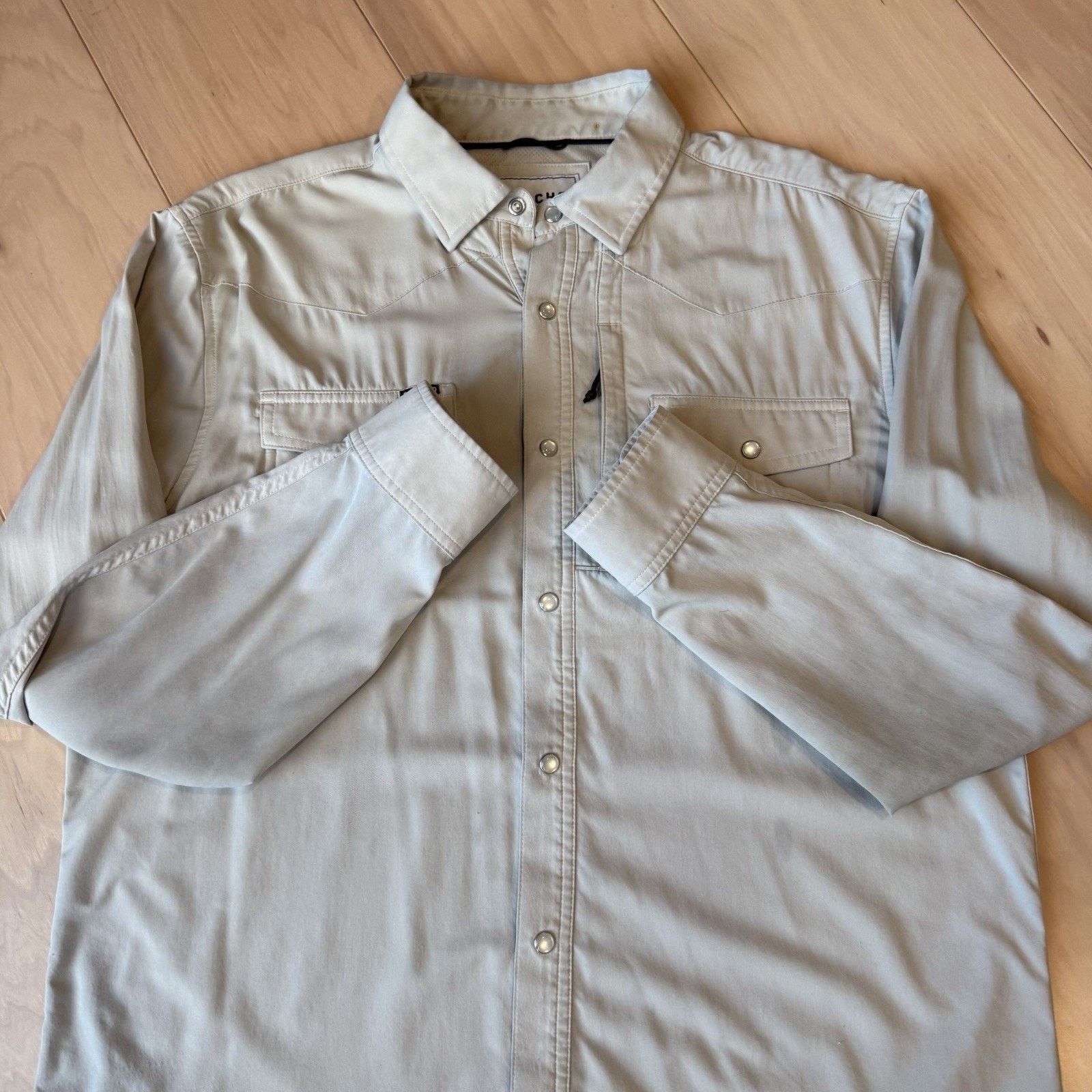 Arc'teryx Poncho Snap Shirt M Slim Fit Beige Long Sleeve Button Up Size US M / EU 48-50 / 2 - 5 Thumbnail