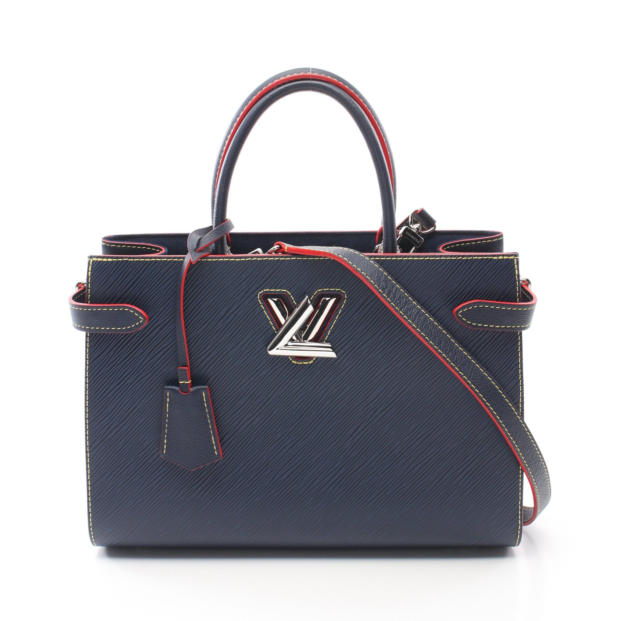 Louis Vuitton Louis Vuitton Twist Tote Epi Andigo Blue Handbag Bag Leather Navy Red Size ONE SIZE - 1 Thumbnail