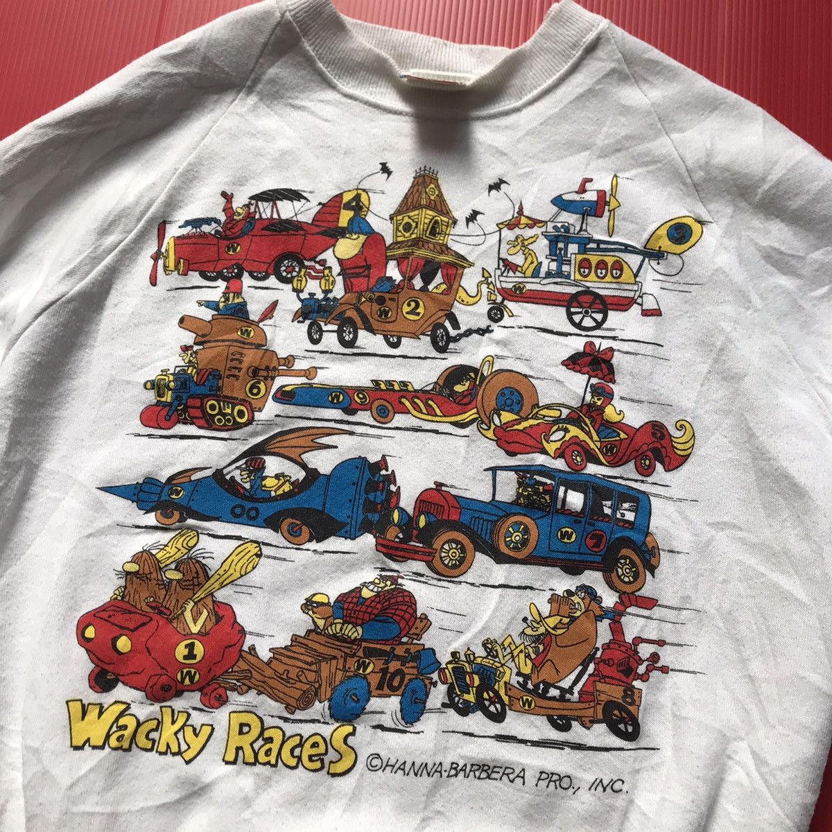 Cartoon Network × NASCAR × Vintage Vintage 1980s Hanna Barbera RARE Wacky Races Sweatshirt Size US M / EU 48-50 / 2 - 11 Thumbnail
