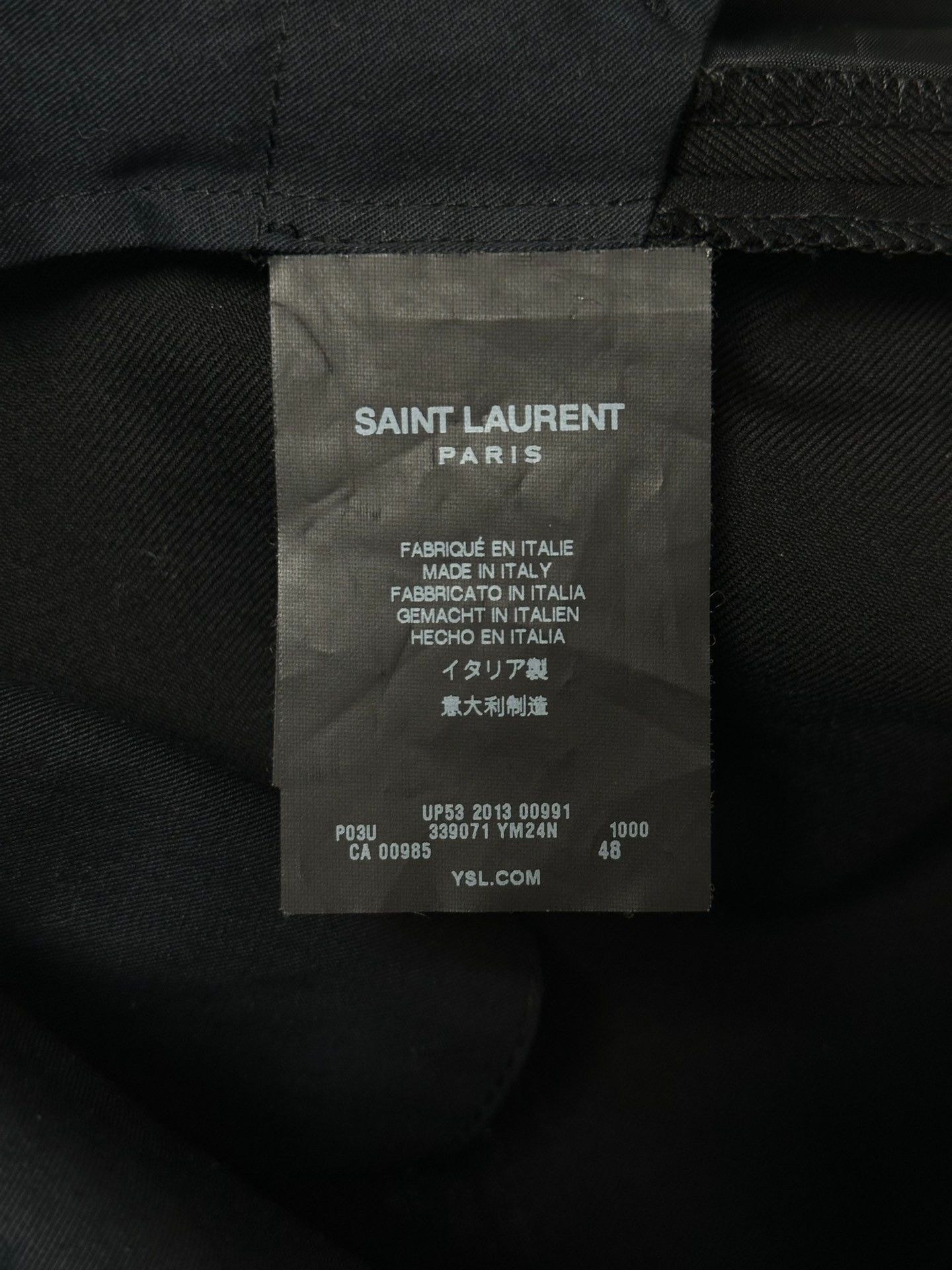 Saint Laurent Paris Saint Laurent SLP Black Straight-Leg Trousers Size US S / EU 44-46 / 1 - 4 Thumbnail
