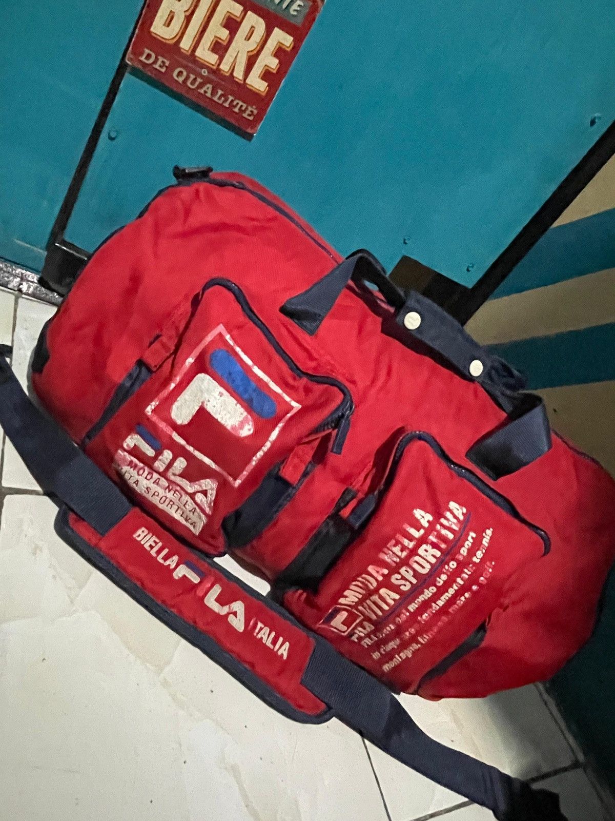 Fila × Vintage Vintage duffle bag FILA travelbag biglogo Size ONE SIZE - 6 Thumbnail