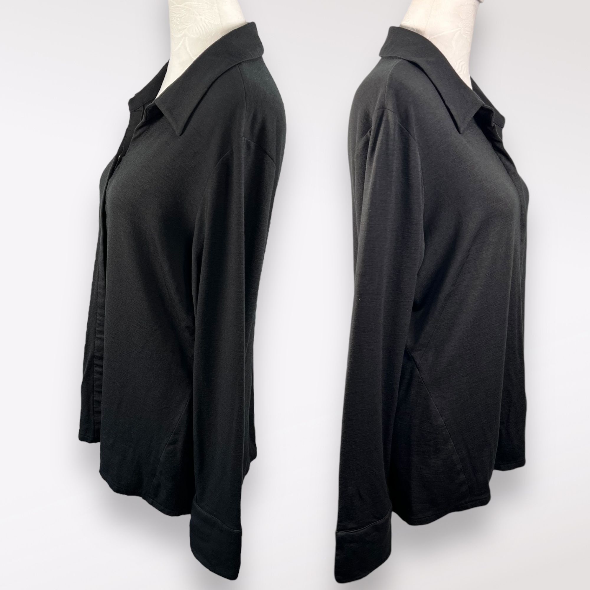 Emanuel Ungaro VTG Emanuel Ungaro Wool Blend Button-Up Blouse Large Size L / US 10 / IT 46 - 4 Thumbnail